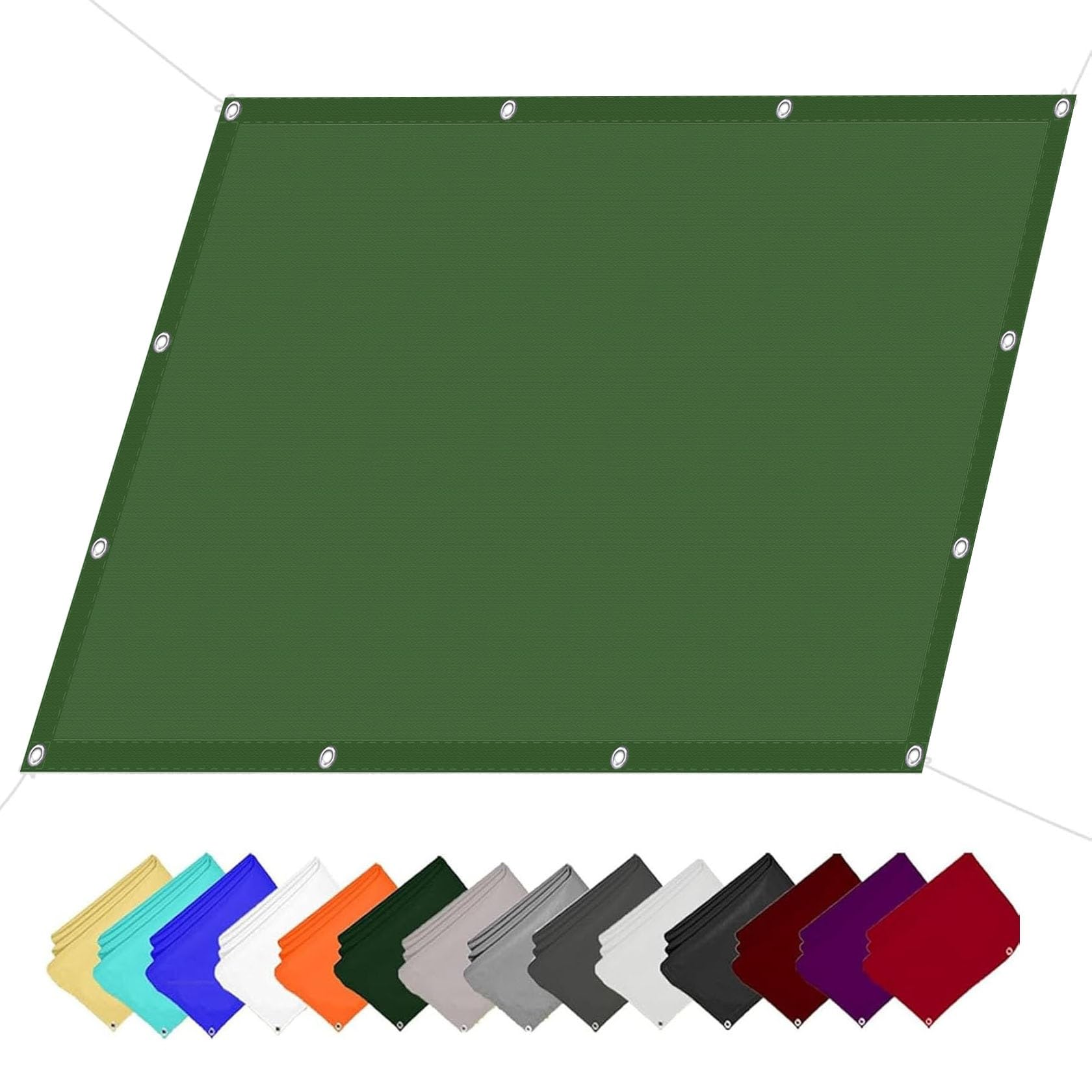 Toldos Exterior Terraza 2 x 3.4 m Protección UV a Prueba de Viento Malla Sombreo, Red de Sombra con Ojales para Jardín, Terrazas, Patio, Verde Oscuro