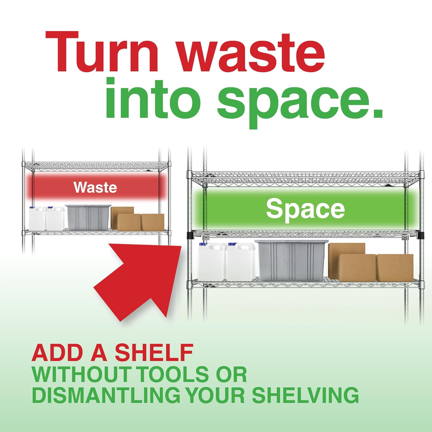 METRO Super Erecta 5-Shelf Chrome Wire Shelving Unit - Includes 4 Wire Shelves and 1 Adjustable EZ-ADD Shelf - 18" W x 48" L x 74.5" H - for Restaurants, Home, Kitchen and More