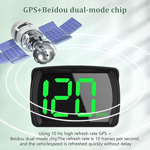 Miniatura 24 de H2 GPS Velocímetro Digital Velocímetro GPS HUD Universal Todos los Coches Head Up Display Vehículo Velocidad Brújula MPH KMH Indicador de velocidad