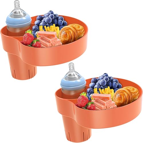 Miniatura 17 de Bandeja de asiento de automóvil para niños, bandeja de viaje con portavasos para bebé, asiento de automóvil para niños, organizador de aperitivos