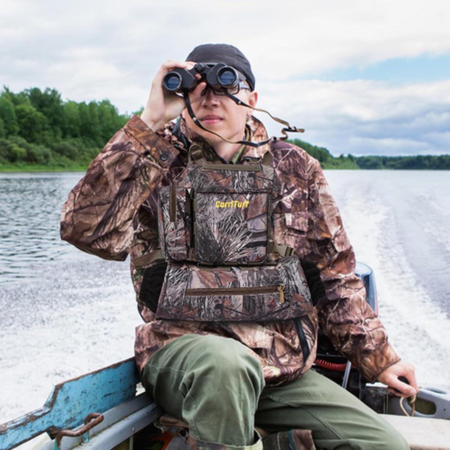 Waterproof Binoculars Harness with Rangefinder Pouch - Silent Material, Magnetic Closure, Hand Warmer Pockets for Hunting, Hiking & Giftable Outdoor Gear - Image 7