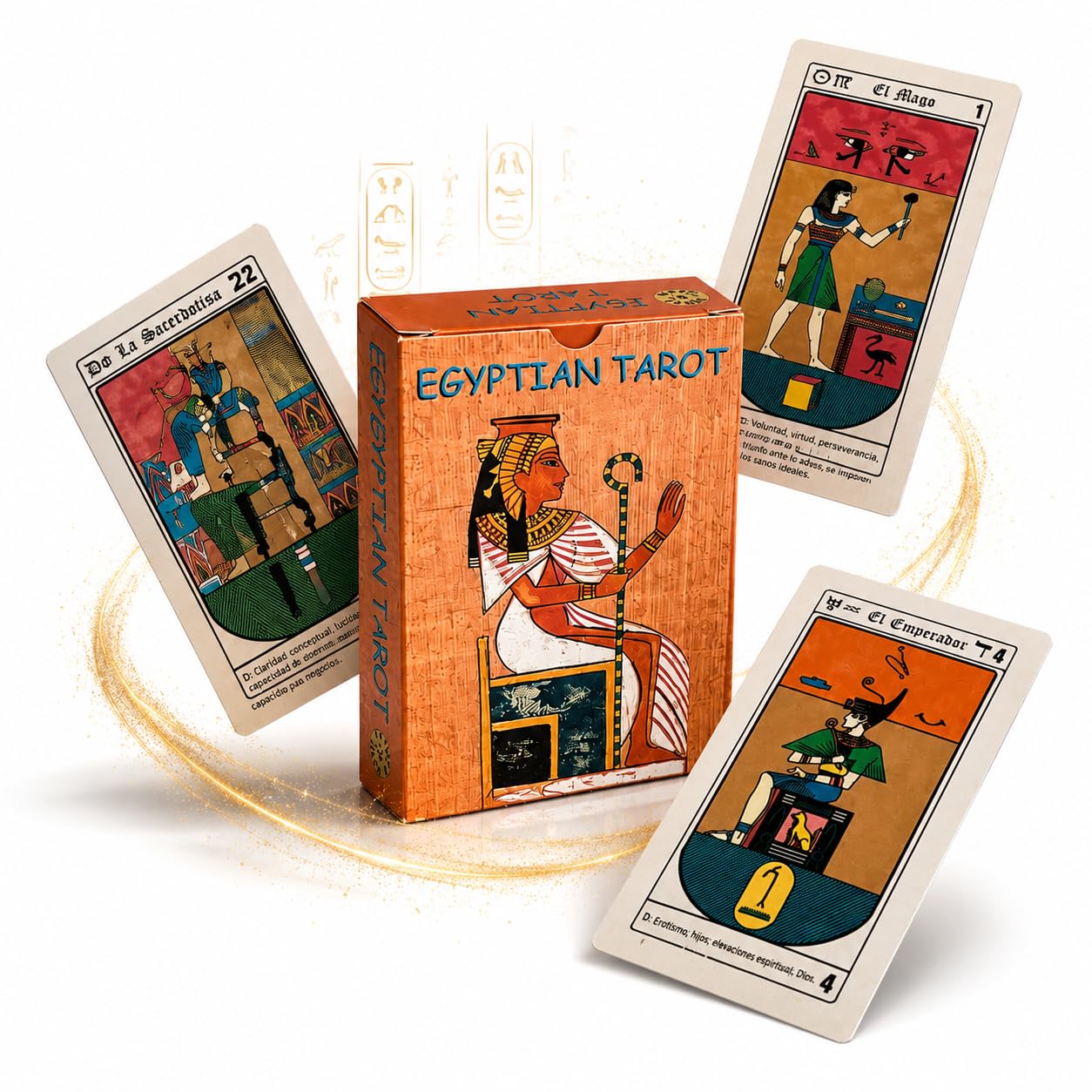 Amazon.com: Zoeartcrafts Tarot Egipcio Deck in Spanish | 78 Cards