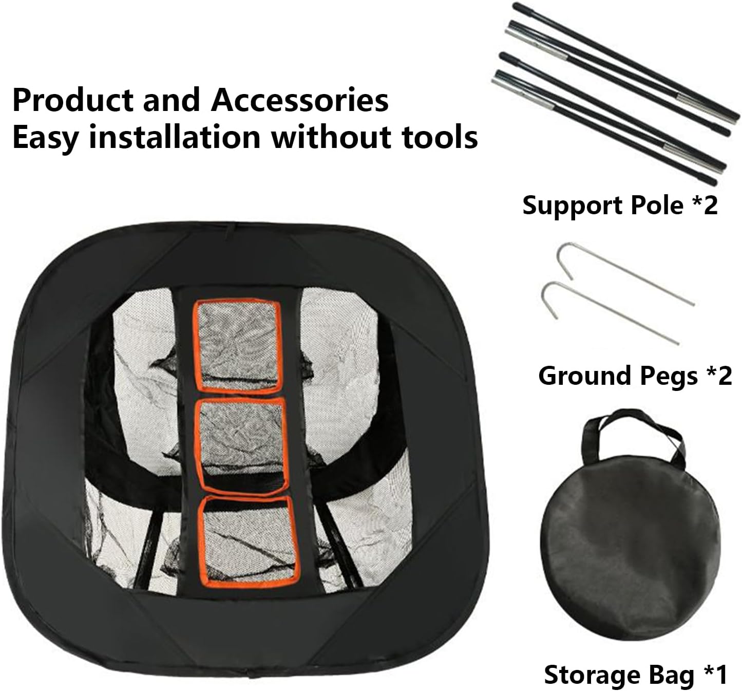 Chipping Net - Foldable Golf Training Target for Precision Swing Development, Multi Skill Practice Support, Up Setup Stable Ground Positioning Outdoor Range Training Home Garden Backyard Use