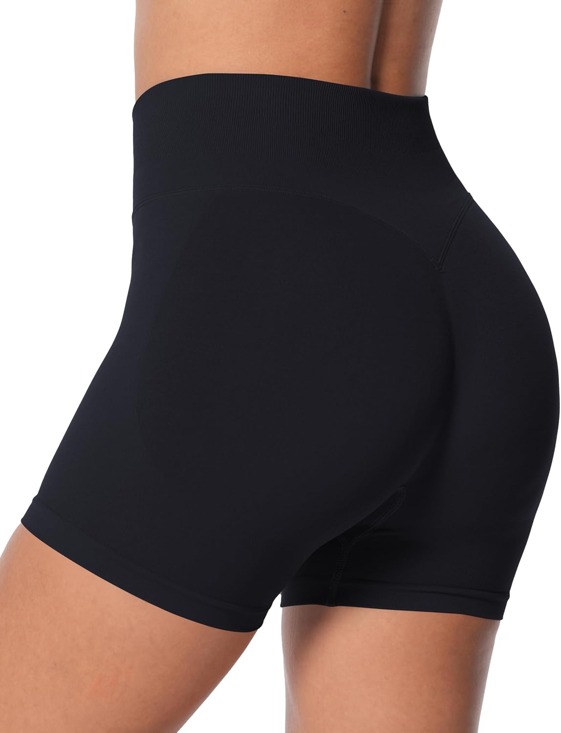 Sunzel Women's Seamless Scrunch Butt Biker Shorts – High Waisted Booty Lifting Workout Yoga Gym Shorts with Tummy Control - Image 4