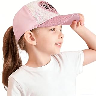 INOGIH Toddler Girls Kids Lovely Baseball Cap Outdoor Summer Sports Hat Age 3-7 Y Pink