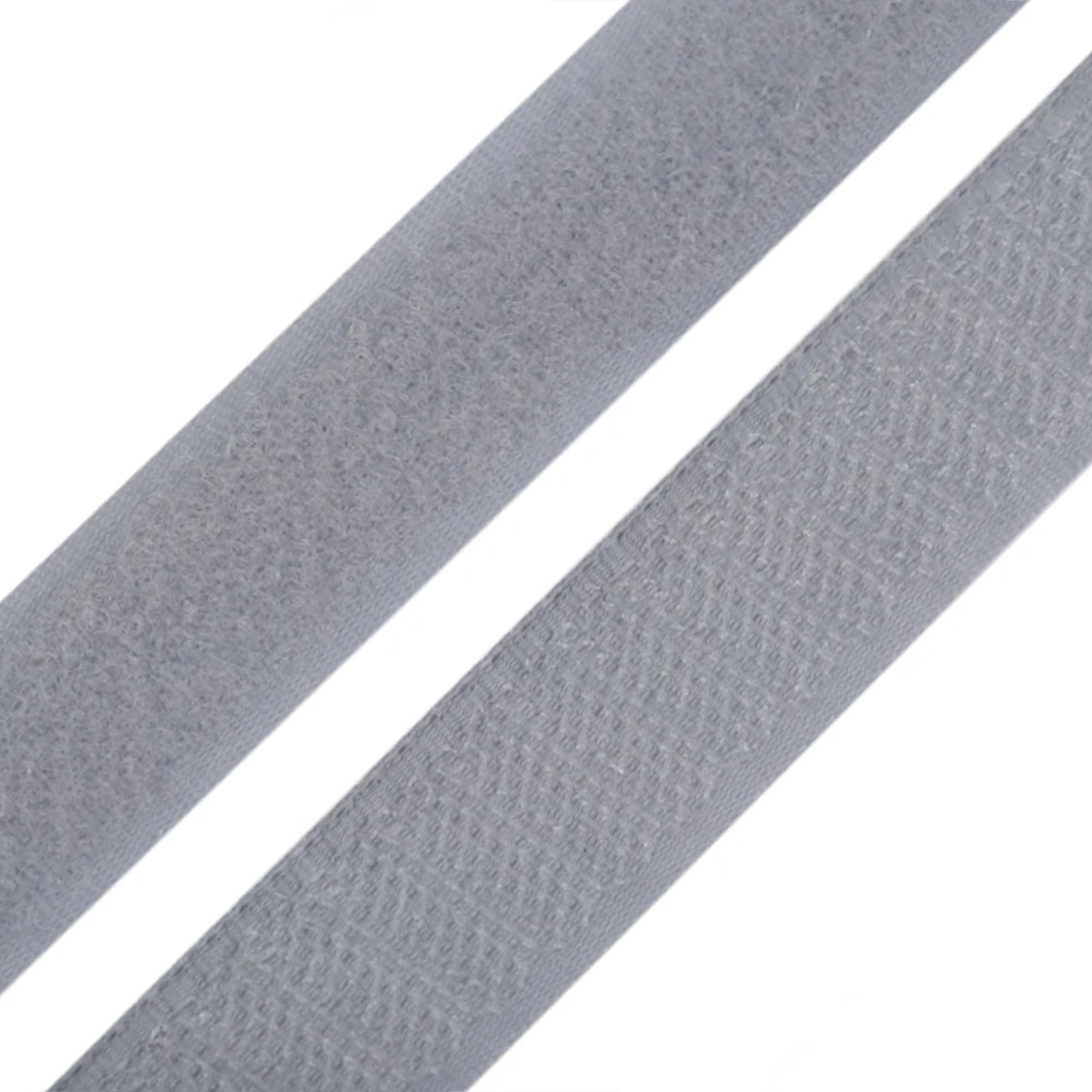 cyclingcolors 1x Rotolo di scratch strappo 20 mm 25 metri auto aggrappante organizer organizzare fermacavo striscia aggancio sacchetto indumento cinghia fascette poliammide, grigio chiaro