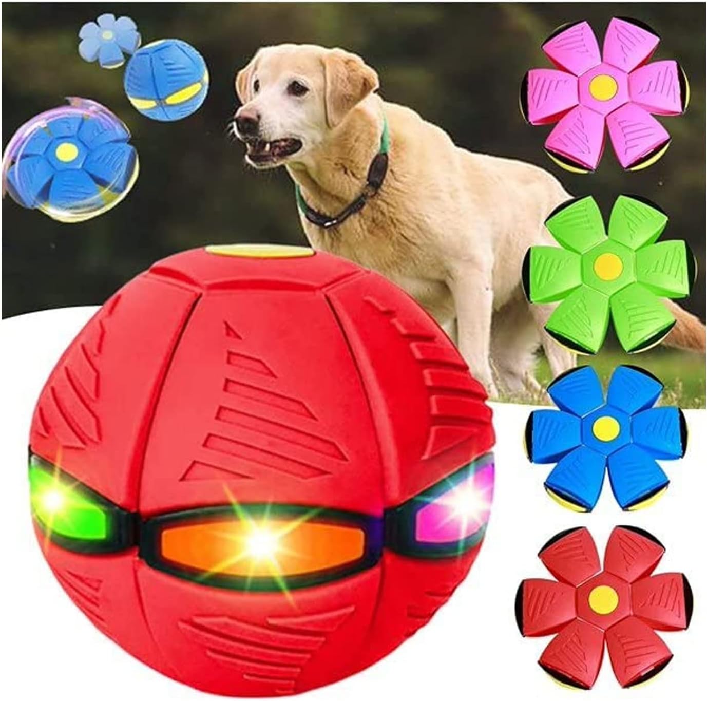 Pet Supplies HICCVAL Pet Toy Flying Saucers Ball，Flying Saucers Ball