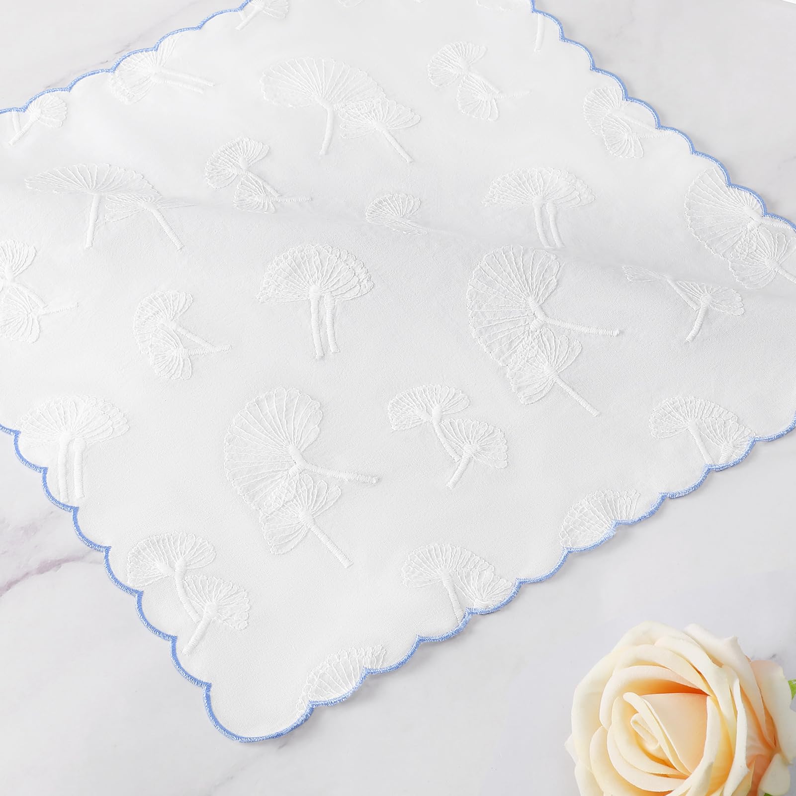 HOULIFE Mouchoirs blancs purs en coton doux pour femmes mouchoir avec HOULIFE Mouchoirs blancs purs en coton doux pour femmes mouchoir avec
