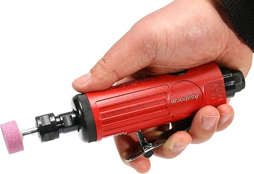 Miniatura 4 de Amoladora neumática de 14 pulgadas, amoladora de troquel recta neumática con pinzas de 14 pulgadas (0.236 in) y 18 pulgadas (0.118 in), escape