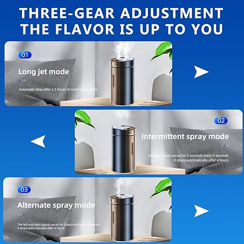 Miniatura 8 de Ambientadores inteligentes para automóvil, recargable, ultrasónico, atomizado, refrescante, experiencia, contiene 4 botellas de 0.3 fl oz de