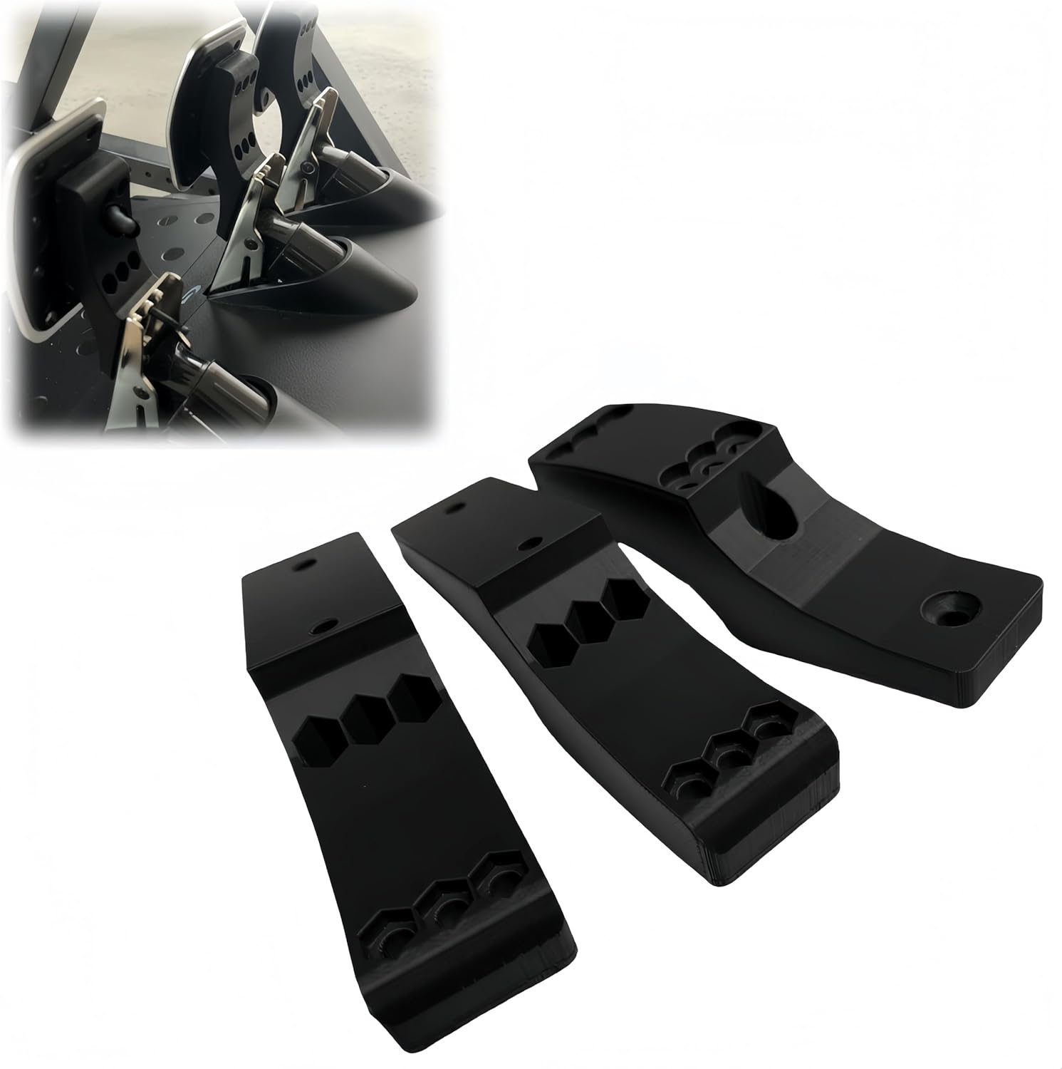 Manual Pedal Extension Modification Kit Compatible with Logitech G29 G920 G923 Racing Pedals for Control and Adjustable Travel Distance