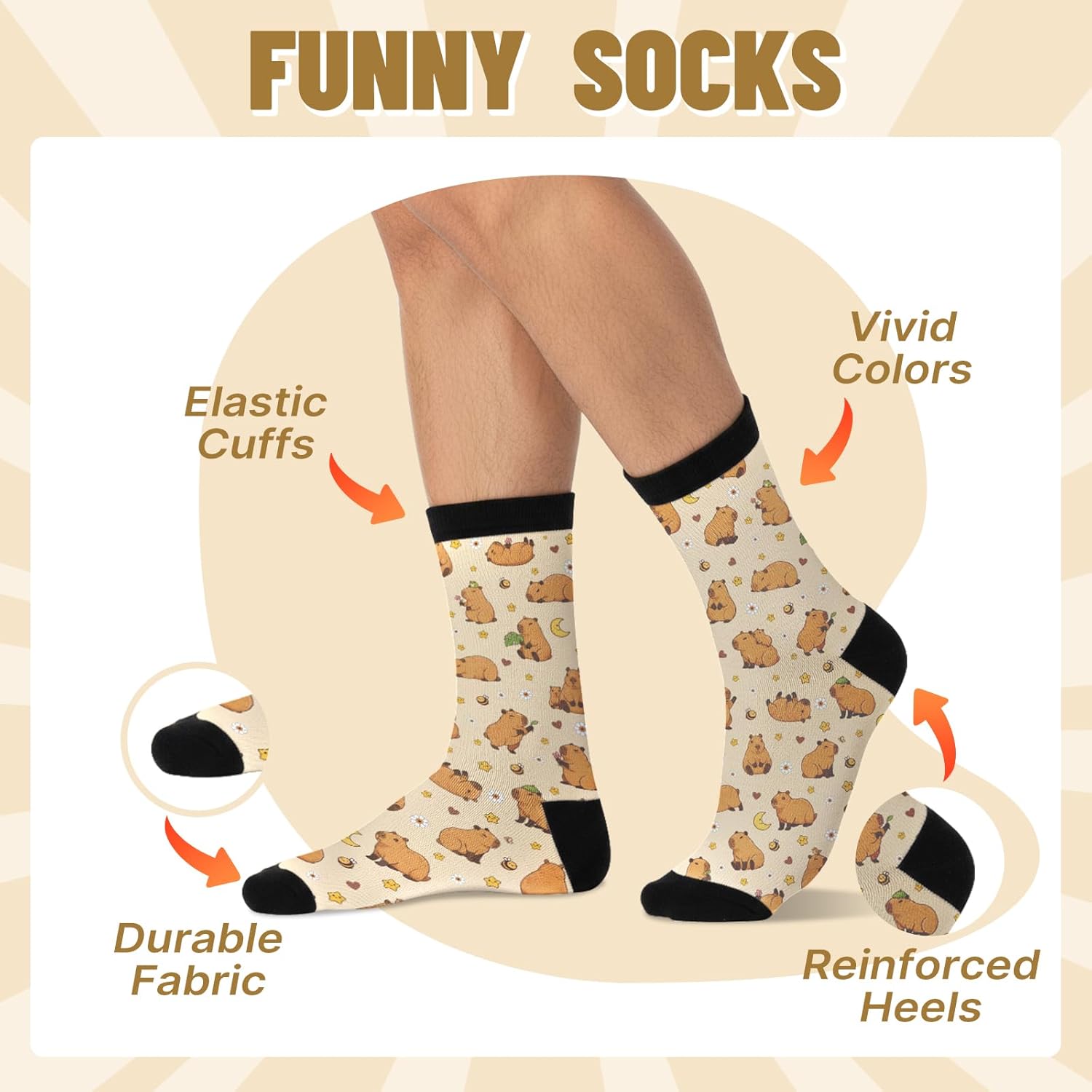 Novelty Socks for Men Women, Funny Cute Crew Socks, Unisex Everyday Wear - Image 3