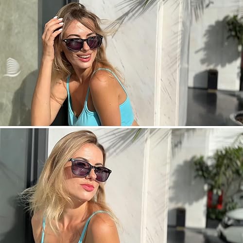 Miniatura 3 de Paquete de 2 lentes de sol de lectura para mujer, lentes de sol graduados, lentes de sombra tintadas, protección UV400 antirreflejos