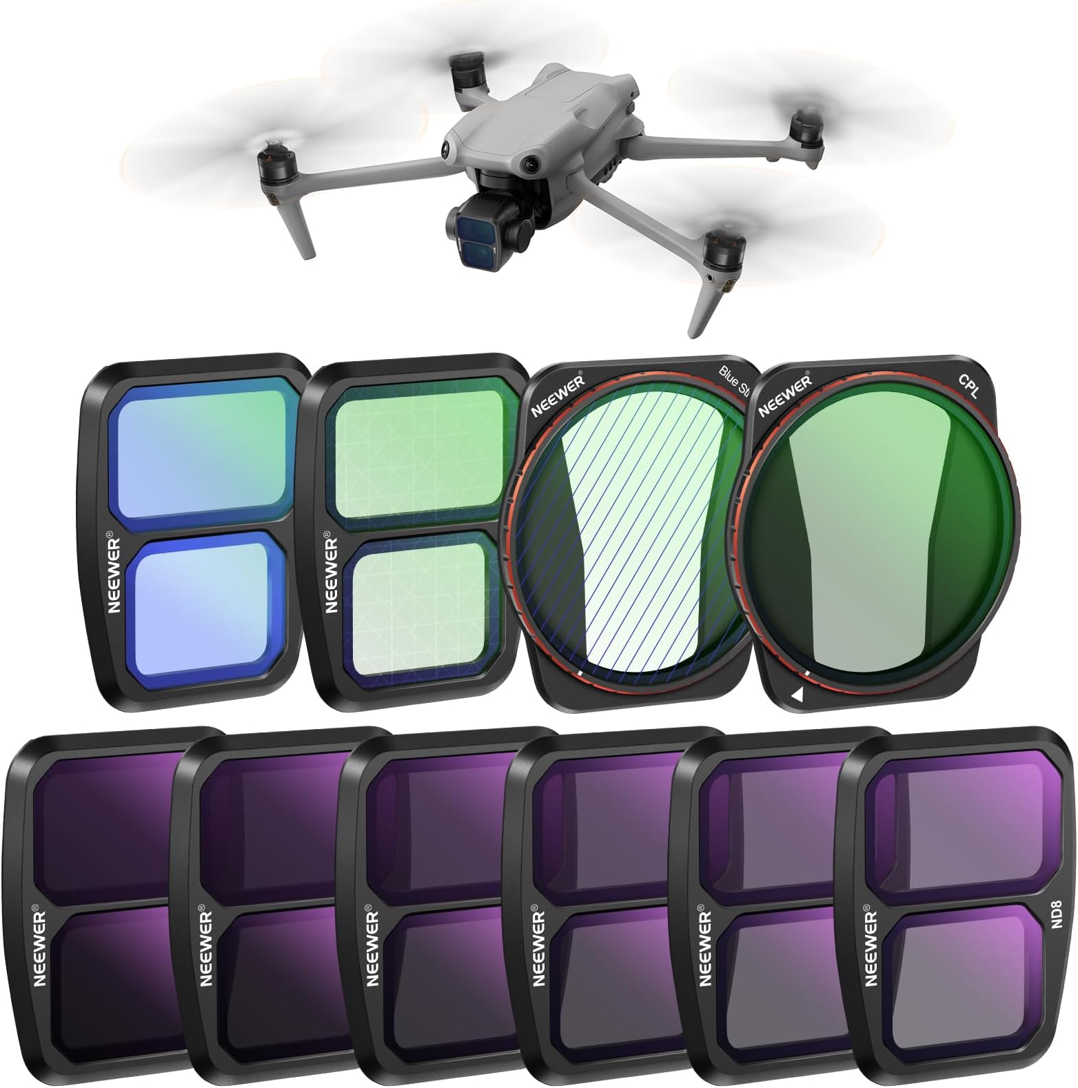 Filtri ND Per DJI FPV Drone - Set Professionale ND4/ND8/ND16 Con Custodia, Compatibile Con DJI FPV - Foto 5