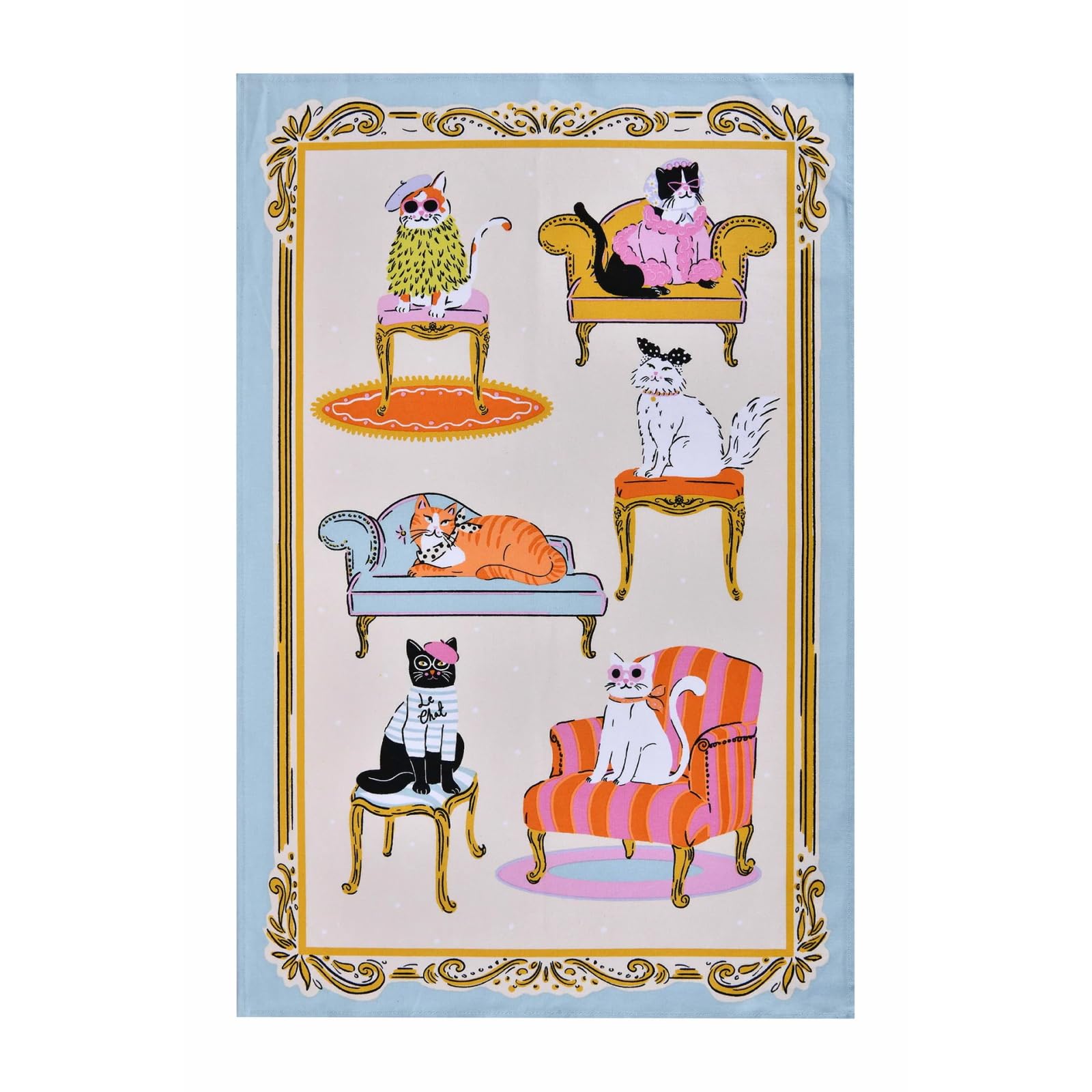 Ulster Weavers Multicolor Kitchen Textiles - Cool Cats - Cotton Tea Towel