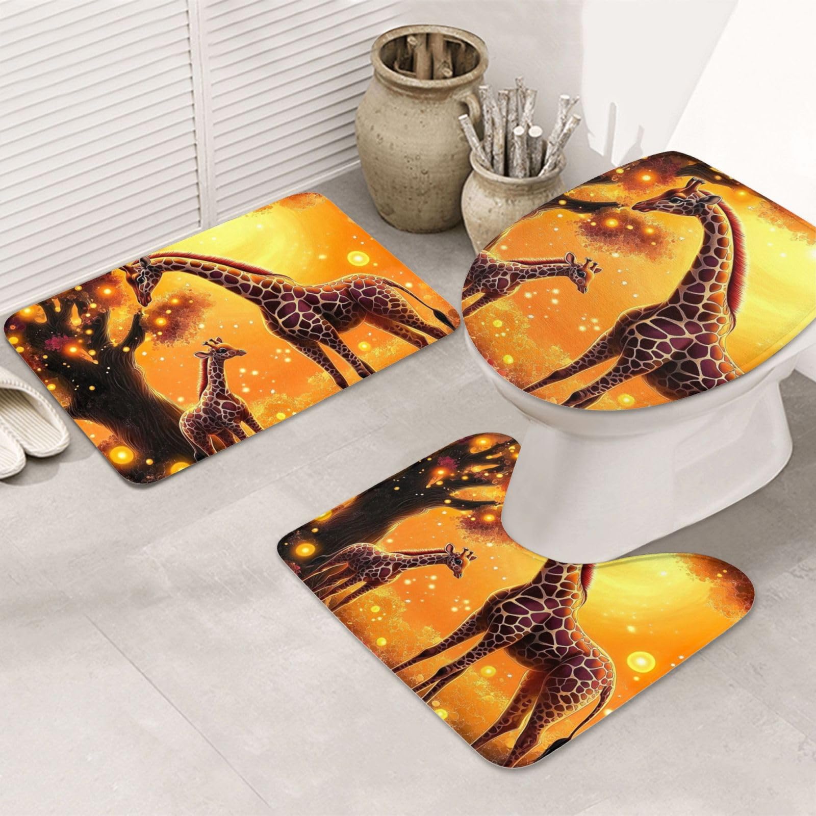 Alfombras de baño con microfibra suave antideslizante y absorción rápida juego de 3