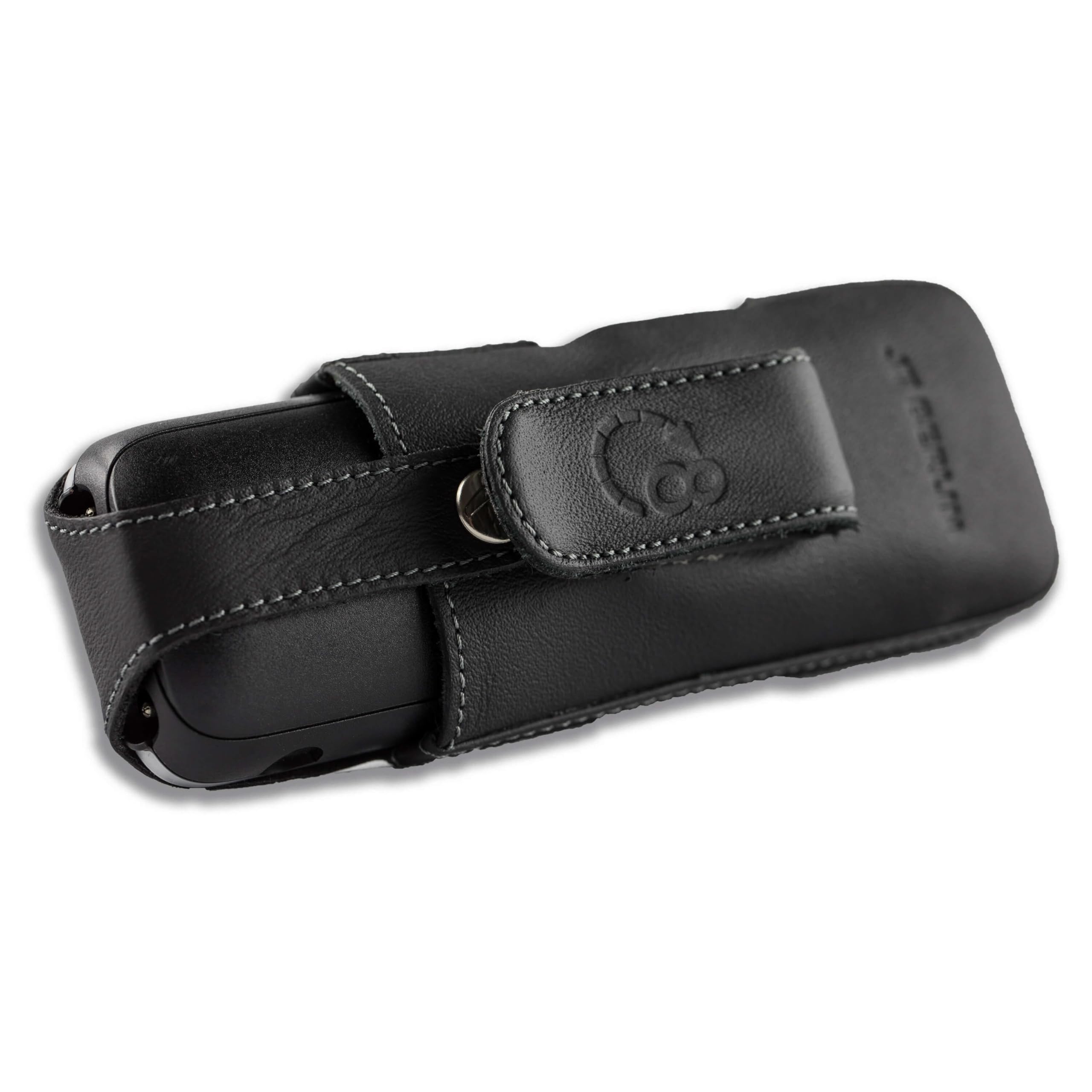 JT Berlin Turnline Schutzhülle für das Gigaset S650/S700/S700H Pro/S850/S850H/Premium 100HX - schwarz [Echtleder | 8-Stufen Gürtel-Drehclip | Handmade in Europe | Smarte Folie]