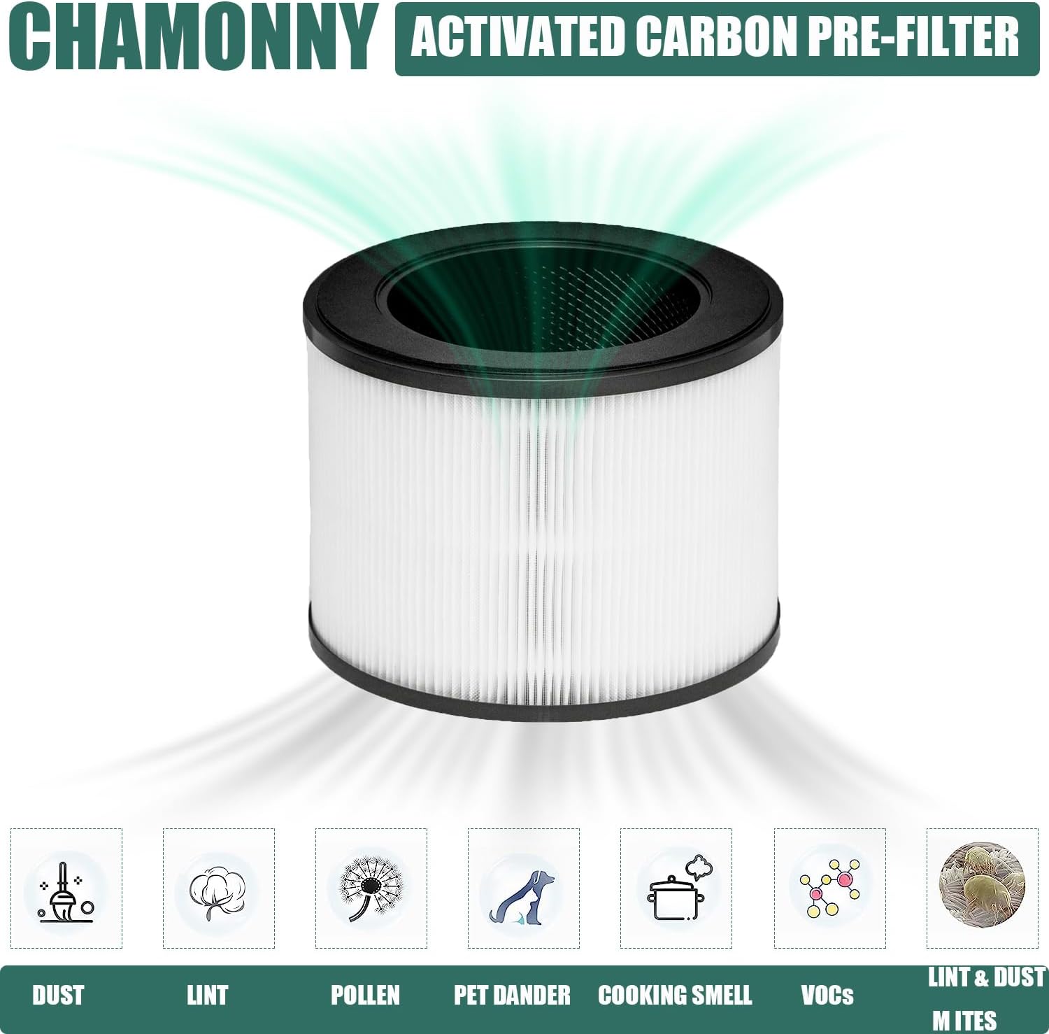 MA-22 True HEPA Replacement Filter, Compatible with MA Series MA-22 Air Purifier, 3-in-1 H13 True HEPA Filter and Activated Carbon Filter, 2 Pack - Image 4