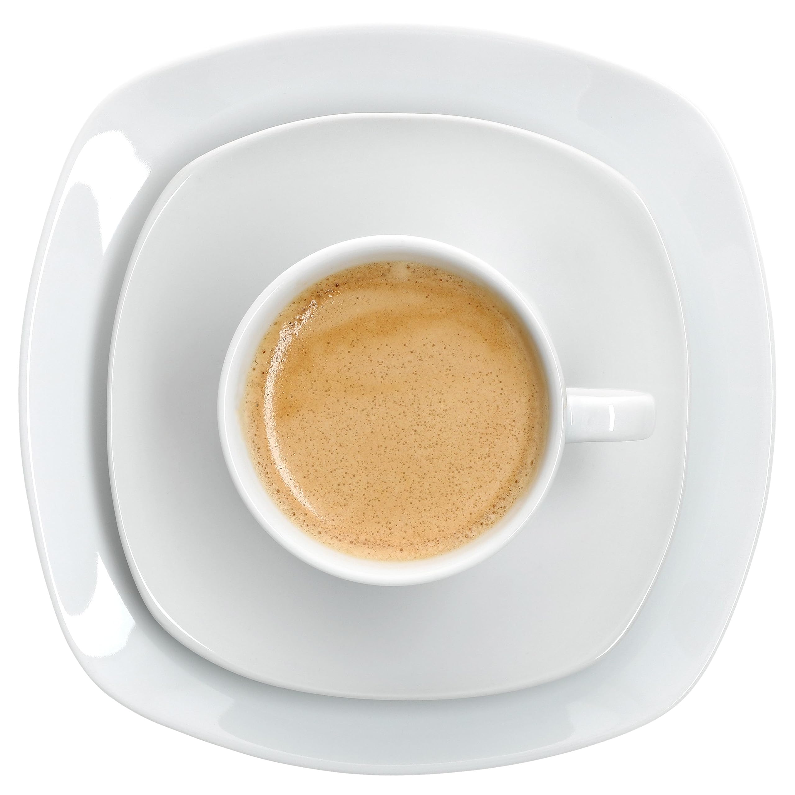 MamboCat Lotta 18tlg Kaffeeservice I weiße Porzellan-Kaffeeset für 6 Personen I Je 6x Kaffeetassen 170ml, Untertassen & Kuchenteller I schickes Geschirr für Frühstück & Kaffee I für Gastro, Hotel & Co