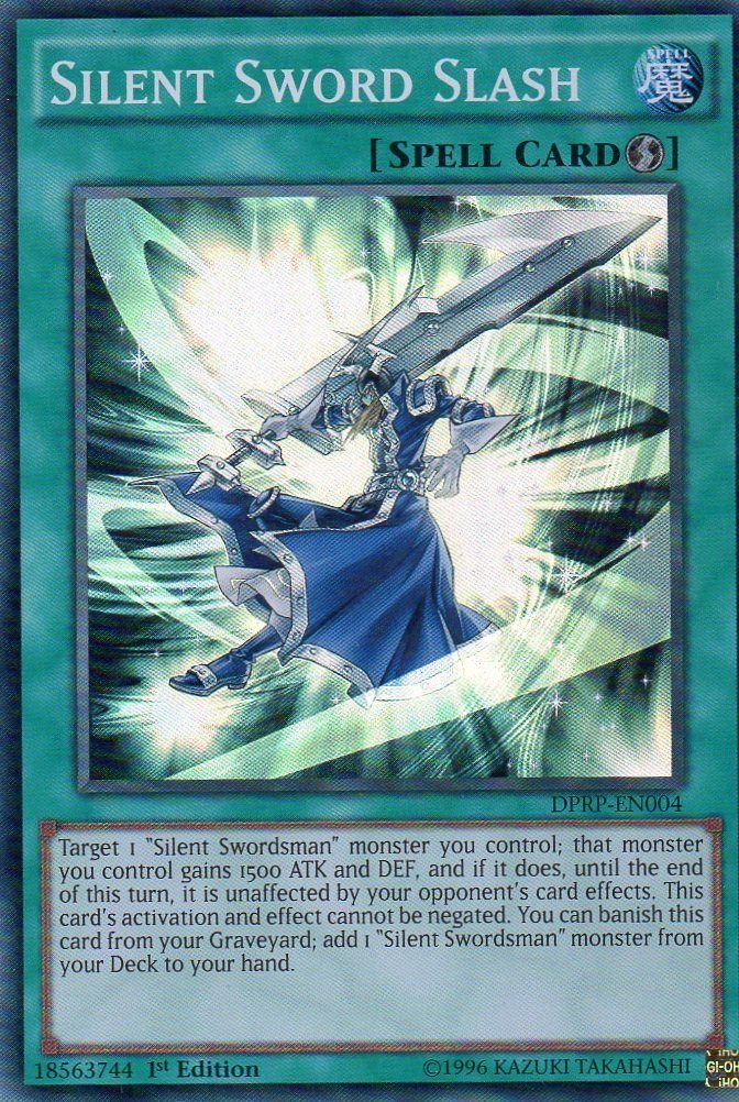 YuGiOh - DPRP-EN004 Silent Sword Slash 1st Edition Super Rare Card (Rivals of the Pharaoh)