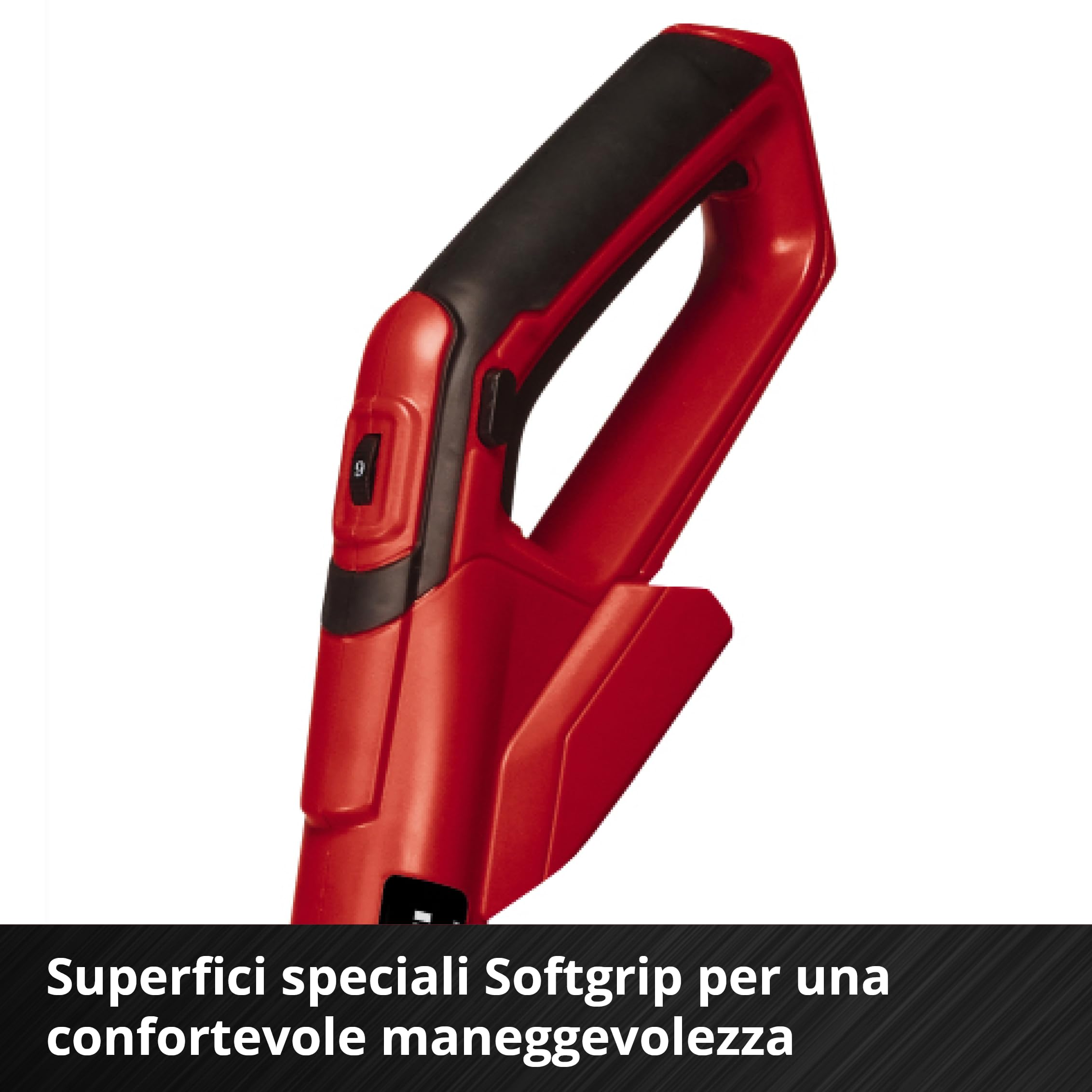 Einhell Motozappa a batteria, 18 V, agli ioni di Li, regolazione della velocità, lama scarificatrice, presa aggiuntiva, senza batteria o caricabatterie, colore: rosso/nero
