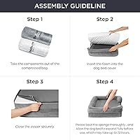 Vista 121 de Bedsure - Cama ortopédica extragrande para perros, sofá cama lavable para perros extragrandes, espuma de soporte con funda extraíble y lavable, negro