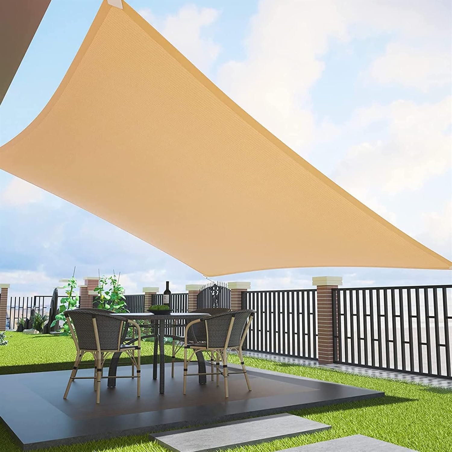 RHSH Sun Shade Sail Rectangle Canopy Sail Shade Outdoor