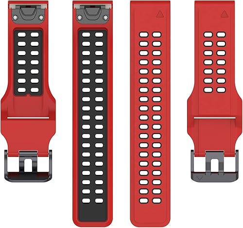 Miniatura 4 de E ECSEM Compatible con las correas Amazfit Falcon, correa de repuesto de silicona de dos tonos de 0.866 in, pasador de liberación rápida para reloj