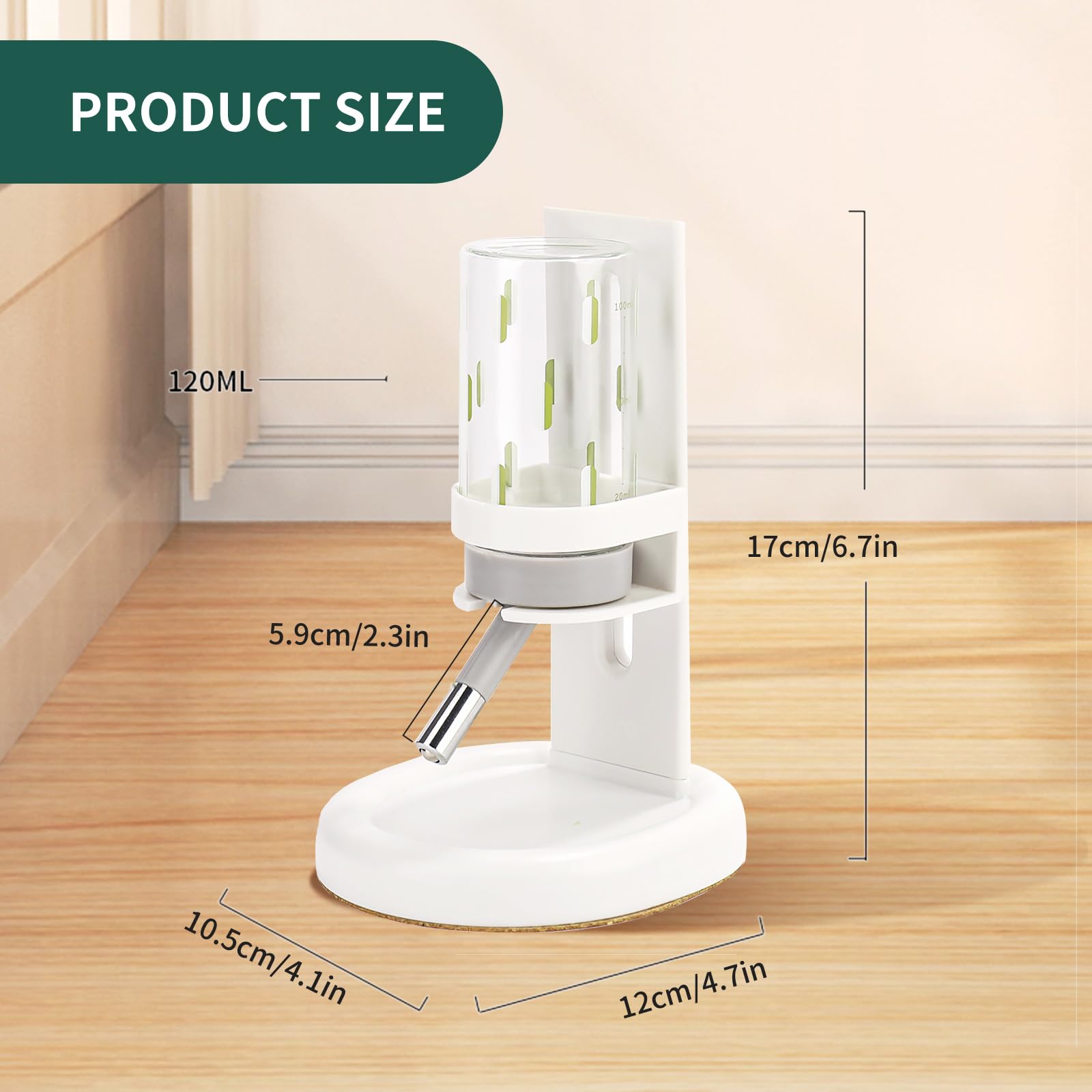 Ferplast Water Dispenser Houder, voor Hamster Waterflessen 75 cc en 150 cc, Houten Standaard, Hamster, Muizen