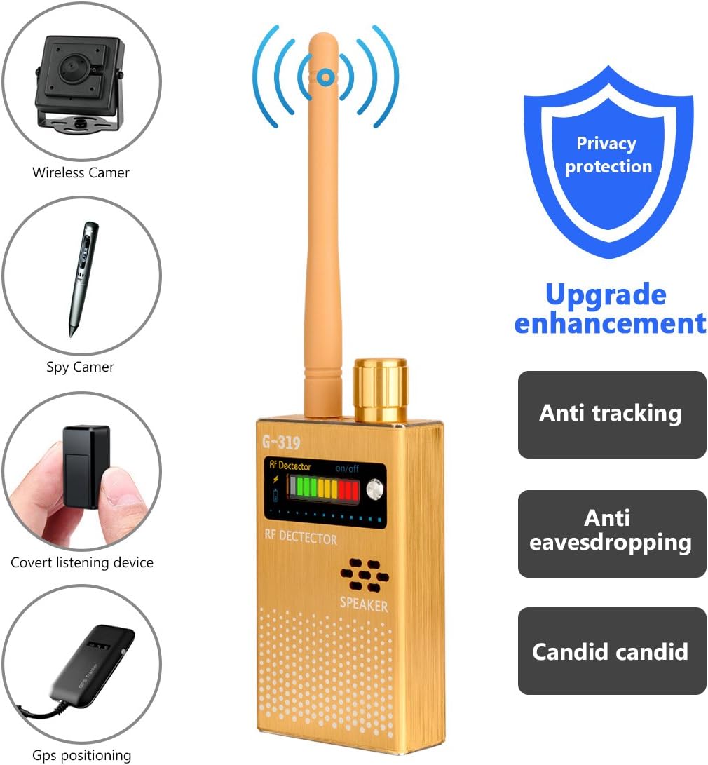 Eilimy Anti-spy Wireless RF Signal Detector Set [Upgrade Enhanced] Bug GPS Camera Signal Detector， for Detecting Hidden Camera GPS Tracker Wireless Signal Detector（Ultra-high Sensitivity
