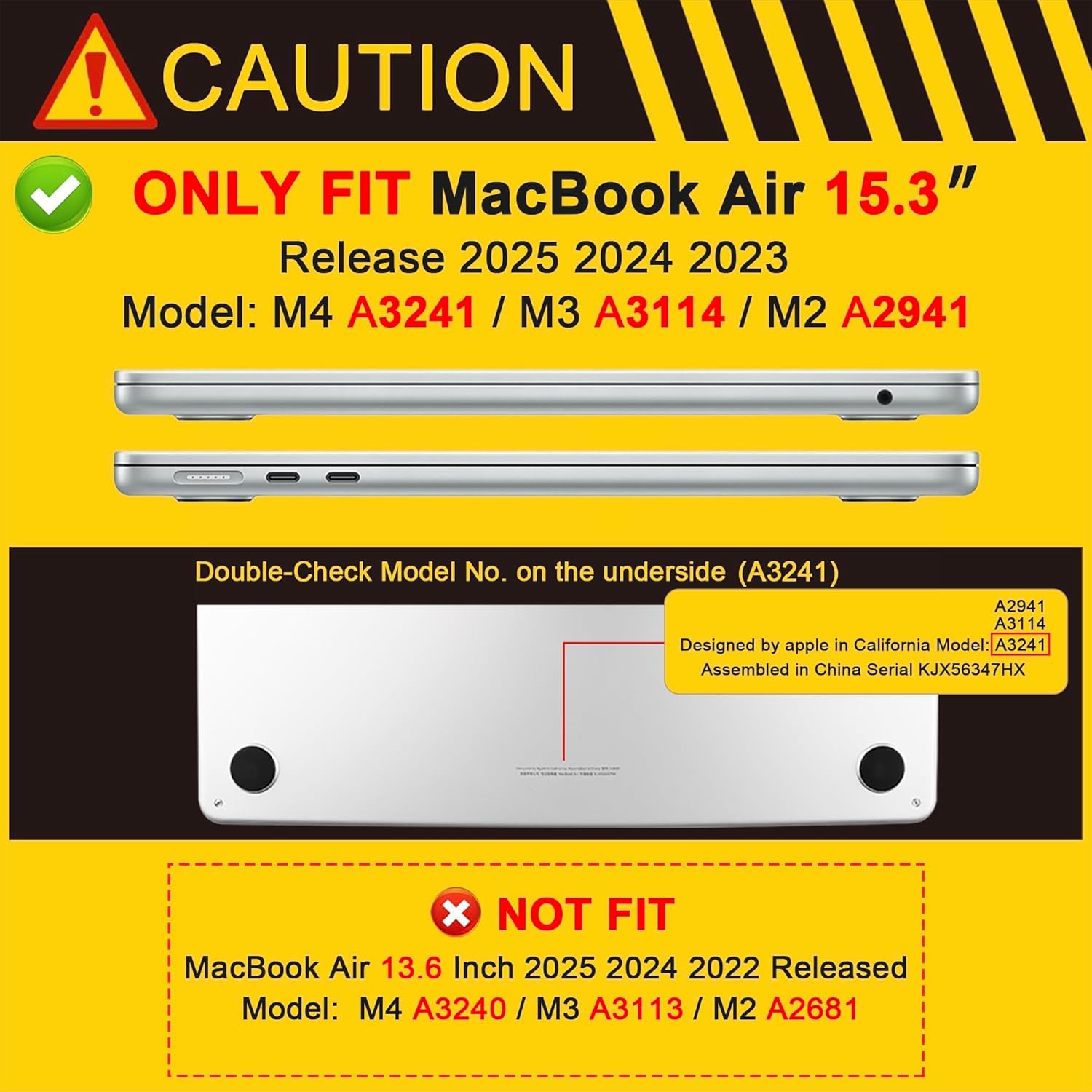 MEEgoodo for M4/M3/M2 MacBook Air 15.3 inch Case 2025 2024 2023, Case Fit Model (A3241/A3114/A2941) for MacBook Air 15 inch, Laptop Hard Shell with Keyboard Cover, White Polka Dot - Image 2