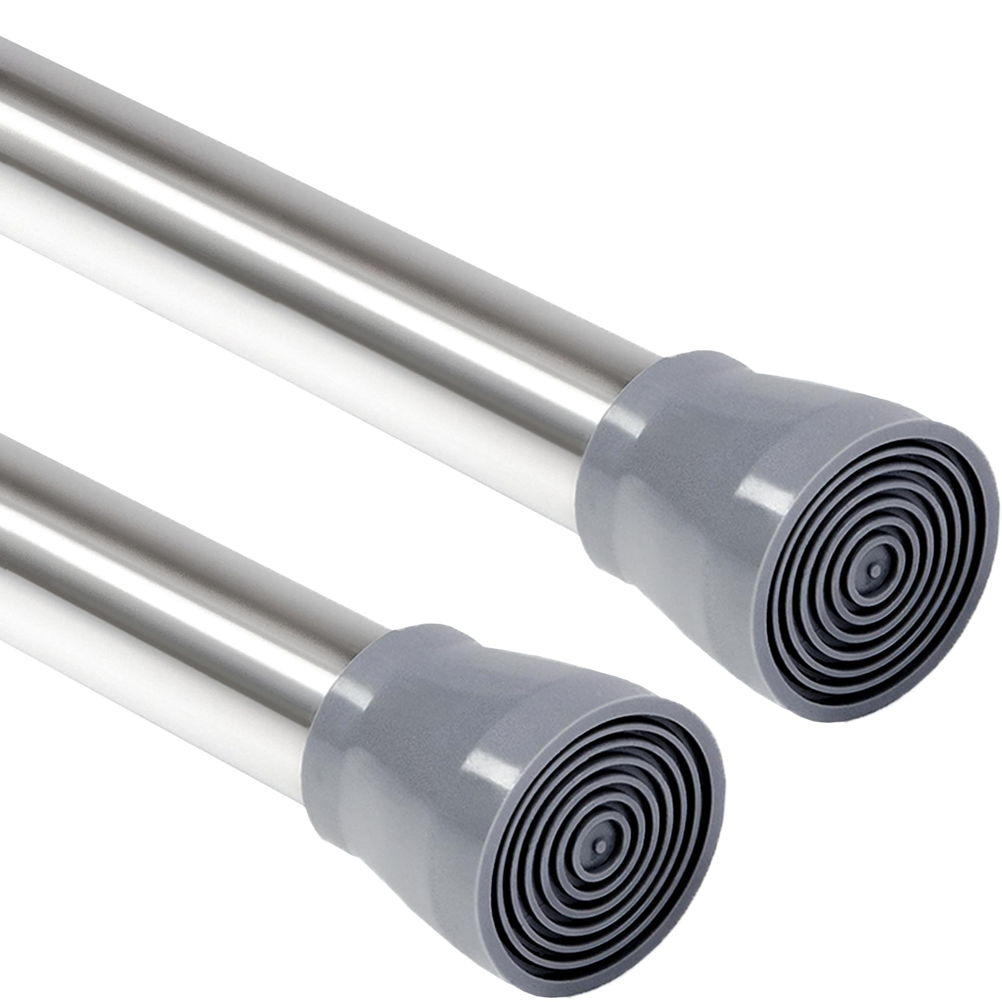 2 pieces Shower rod without drilling, curtain rod without drilling Adjustable, shower curtain rod, telescopic rod for closet, bathroom, balcony, shower curtain - 48-70cm φ25mm stainless steel