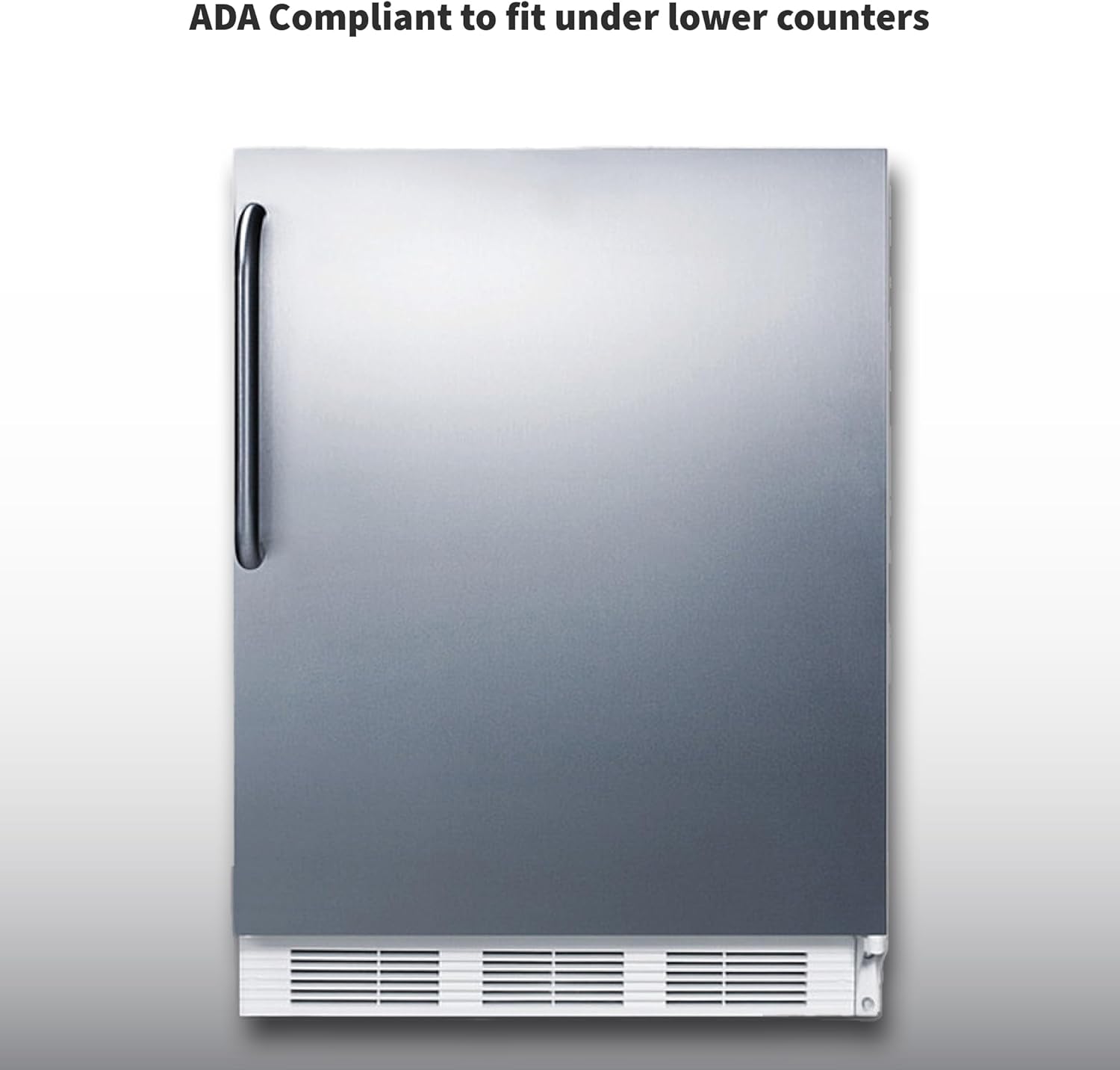 Summit 24" Refrigerator, Peak24 Built-in Fridge, ADA Compliant, 5.5 cu.ft. Capacity, Black - FF63BKCSSADA