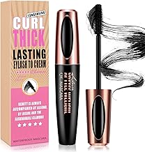 4D Silk Fiber Lash Black Mascara, Longer & Thicker Lashes, Waterproof, Clump-Free, Long-Lasting, Smudge-proof, Hypoallergenic, All Day Luxurious Looking Lashes