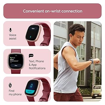 T05-t013 動作確認済 Fitbit Versa 4 フィットネス スマートウォッチ 24mm ブラック S/Lサイズベルト・充電器付き Suica対応 Google Fitbit Versa 4 スマートウォッチ ブラック