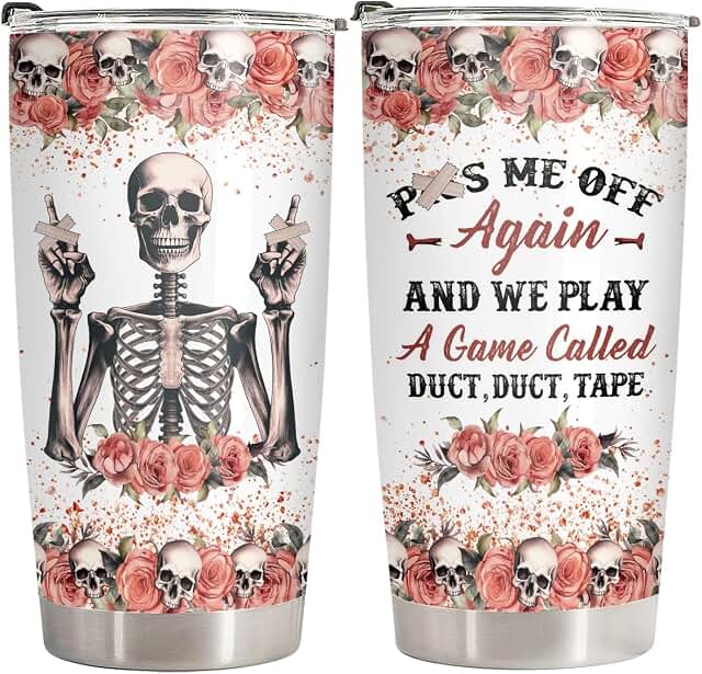 34HD Roses Skull Tumbler