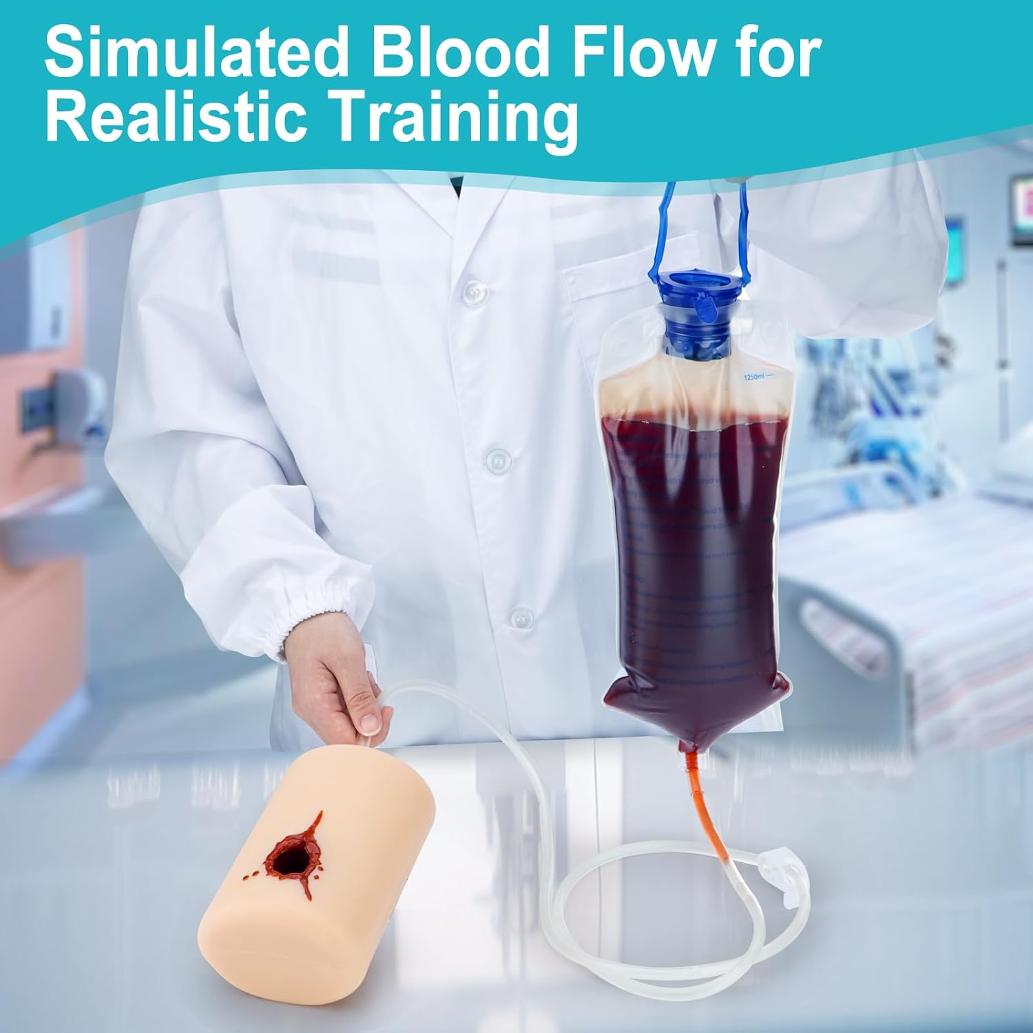 PER4MANCE Wound Packing Trainer Model: Stop The Bleed Kit with Accessories, Portable Storage Case for Medical & First Aid Training