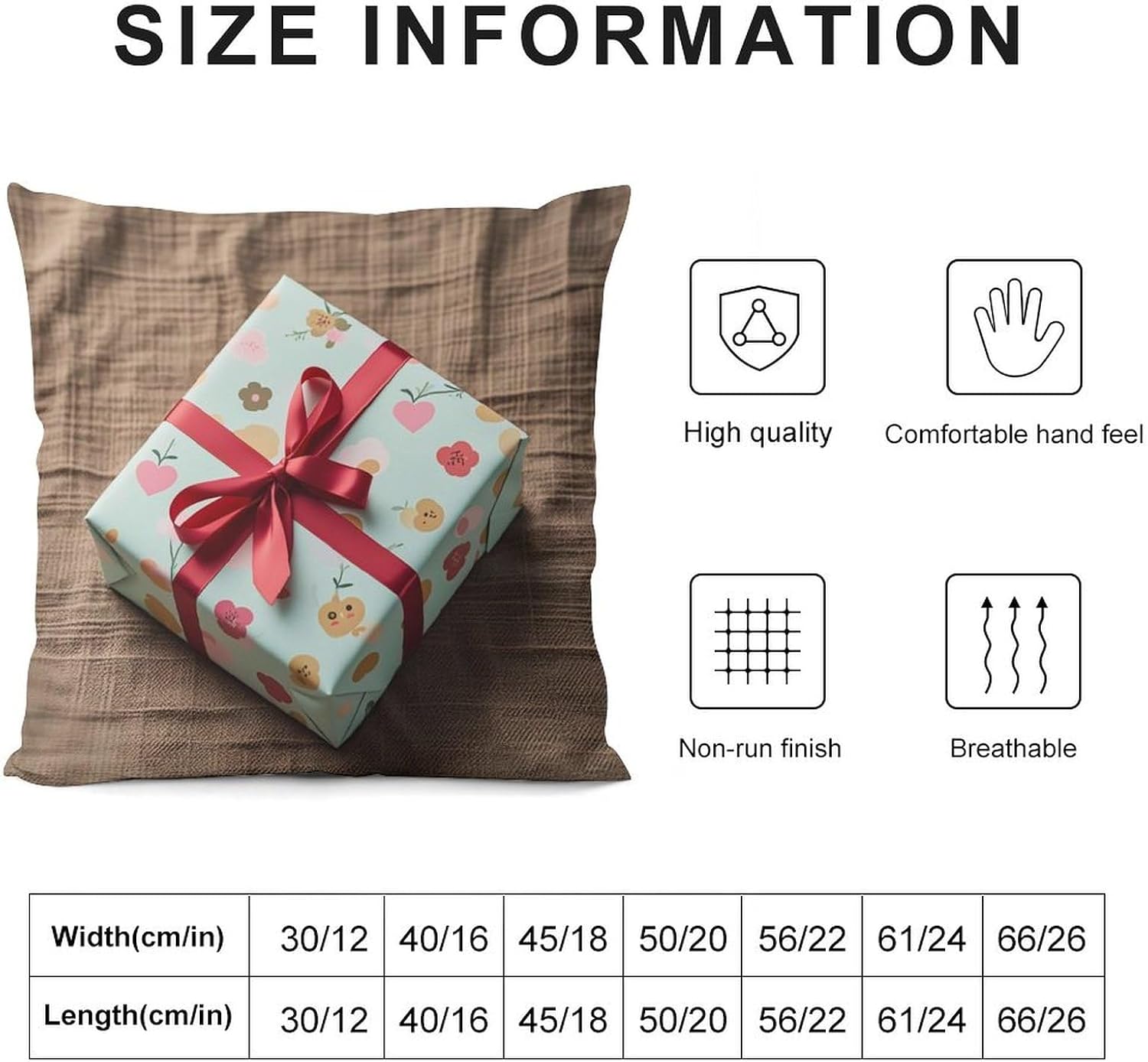 Plush Pillow Case, Carefully Packaged Gift Printed Plush Pillow Covers Cushion Case Square Decorative Throw Pillow Covers for Couch Sofa Bed Living Room Bedroom 12 "x12 image 2
