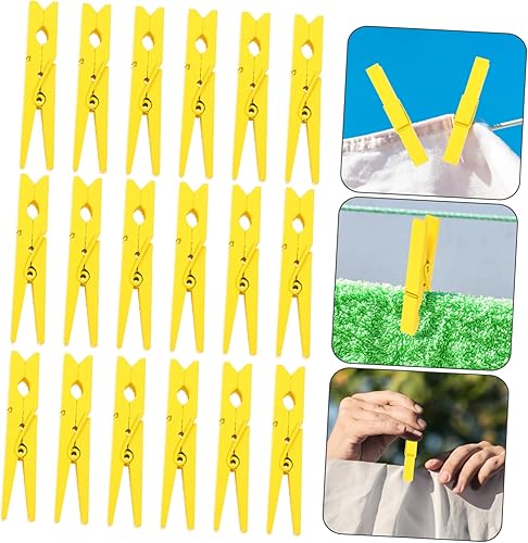 Miniatura 8 de Clavijas para ropa, 30 unidades, pinzas de madera, pinzas de ropa, pinzas de madera amarilla, diseño de bambú