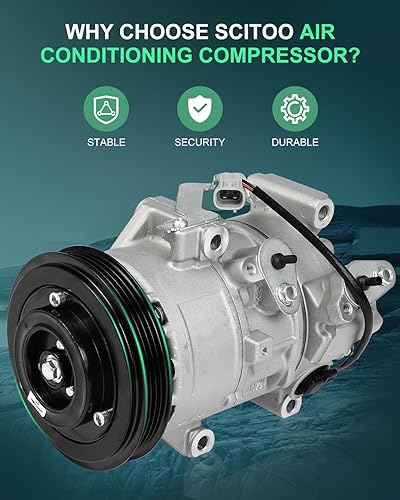 Miniatura 1782 de SCITOO CO 10739C - Compresor de CA compatible con Honda Element 2.4L 2003 2004 2005 2006 2007 2008 2009 2010 2011