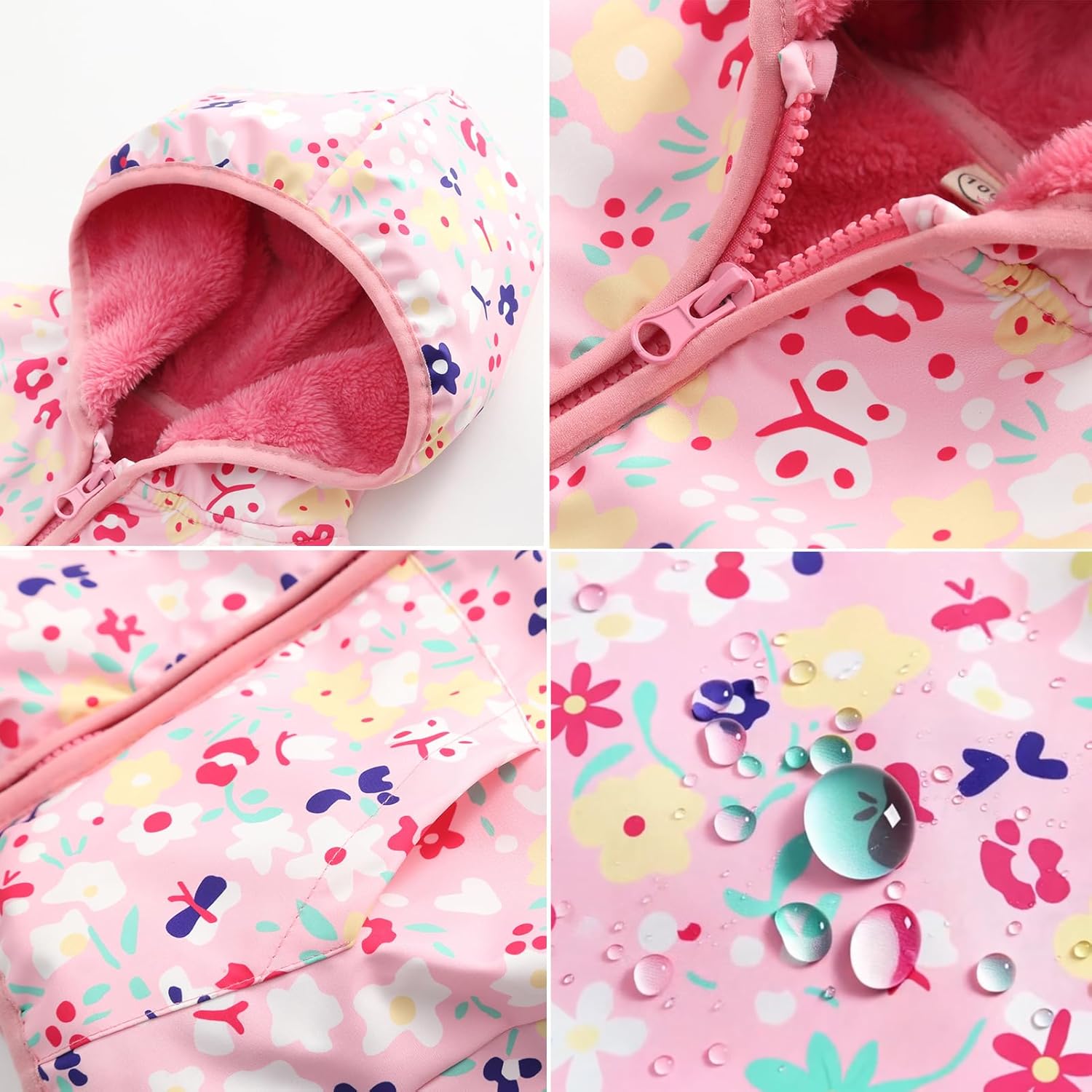 Feidoog Toddler Fleece Jacket Baby Boys Girls Hooded Zipper Long Sleeve Thick Warm Outerwear - Image 4