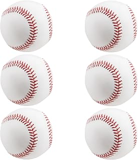 Rarapop Blank 9 Inch Baseball Balls - Synthetic Leather Practice Balls for Training, Autographs, Pitching & Hitting