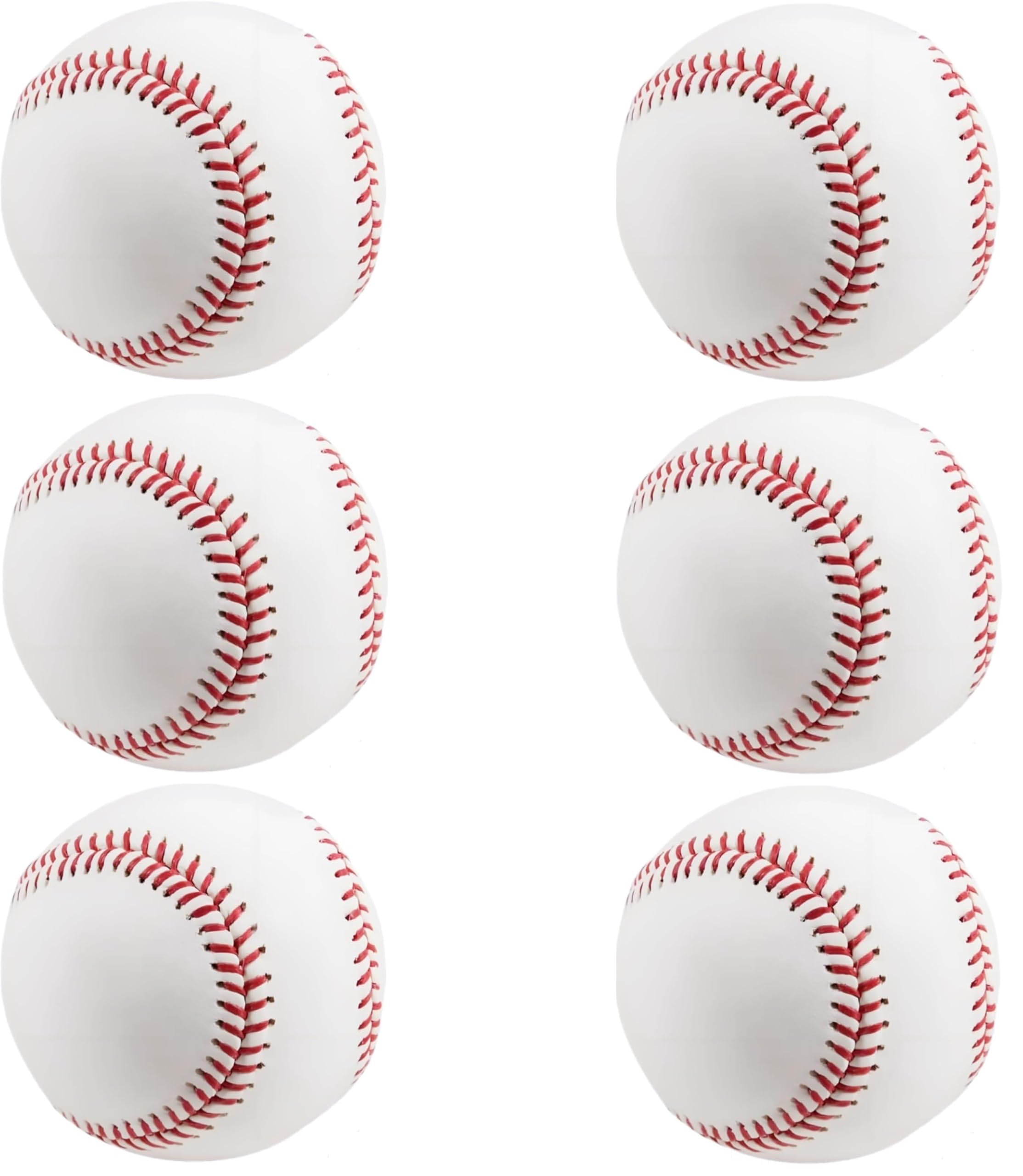 Rarapop Blank Standard Baseball Balls, Official Size 9 Inch Leather Covered Practice Baseball Training Ball for League Play, Pitching, Hitting, Batting, Fielding, Autograph