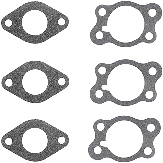 QAZAKY 6 Pcs Carburetor Gasket Compatible with EZGO Gas Golf Cart 295cc 350cc 4-Cycle Robin Engine Marathon Medalist TXT Freedom ST Sport ST350 MPT Workhorse 800 875 1200 Club Clays Car Shuttle Series