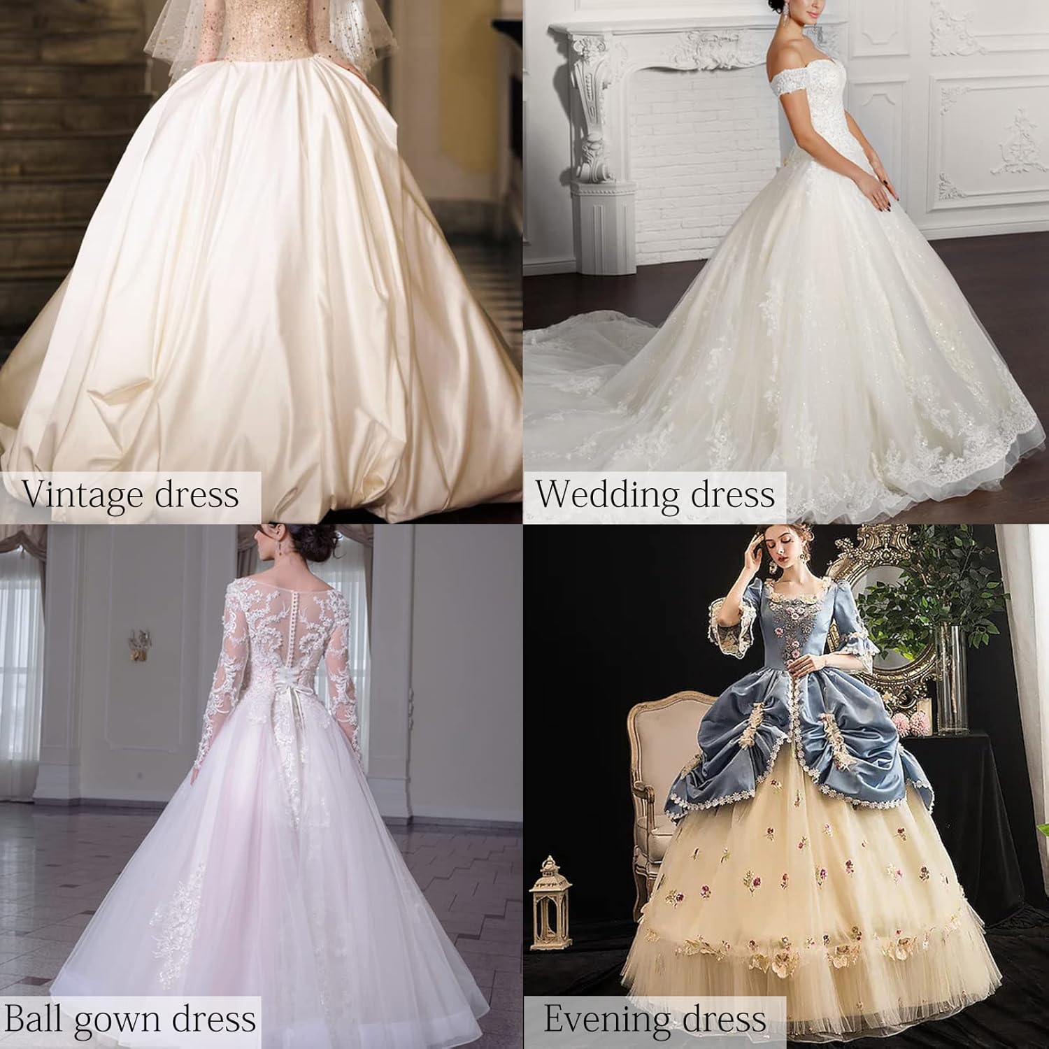 Women’s Petticoat 6 hoop Skirt Crinoline Underskirt Full Floor Length Petticoat Slips for Wedding Dress Ball Gown - Image 7