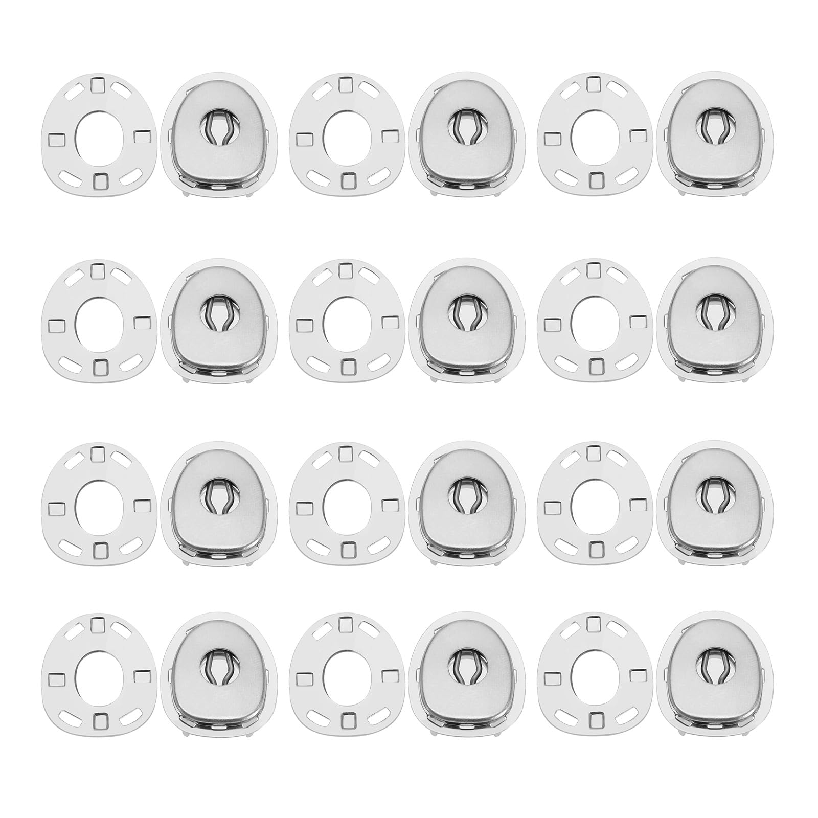12 Sets Socket Plate Compatible With Lift The Dot Snap Fastener Accessories For Tent Buckle Luggage Handbag Boat Marine Cover Fastening 22.5X20 Mm 6976018398276