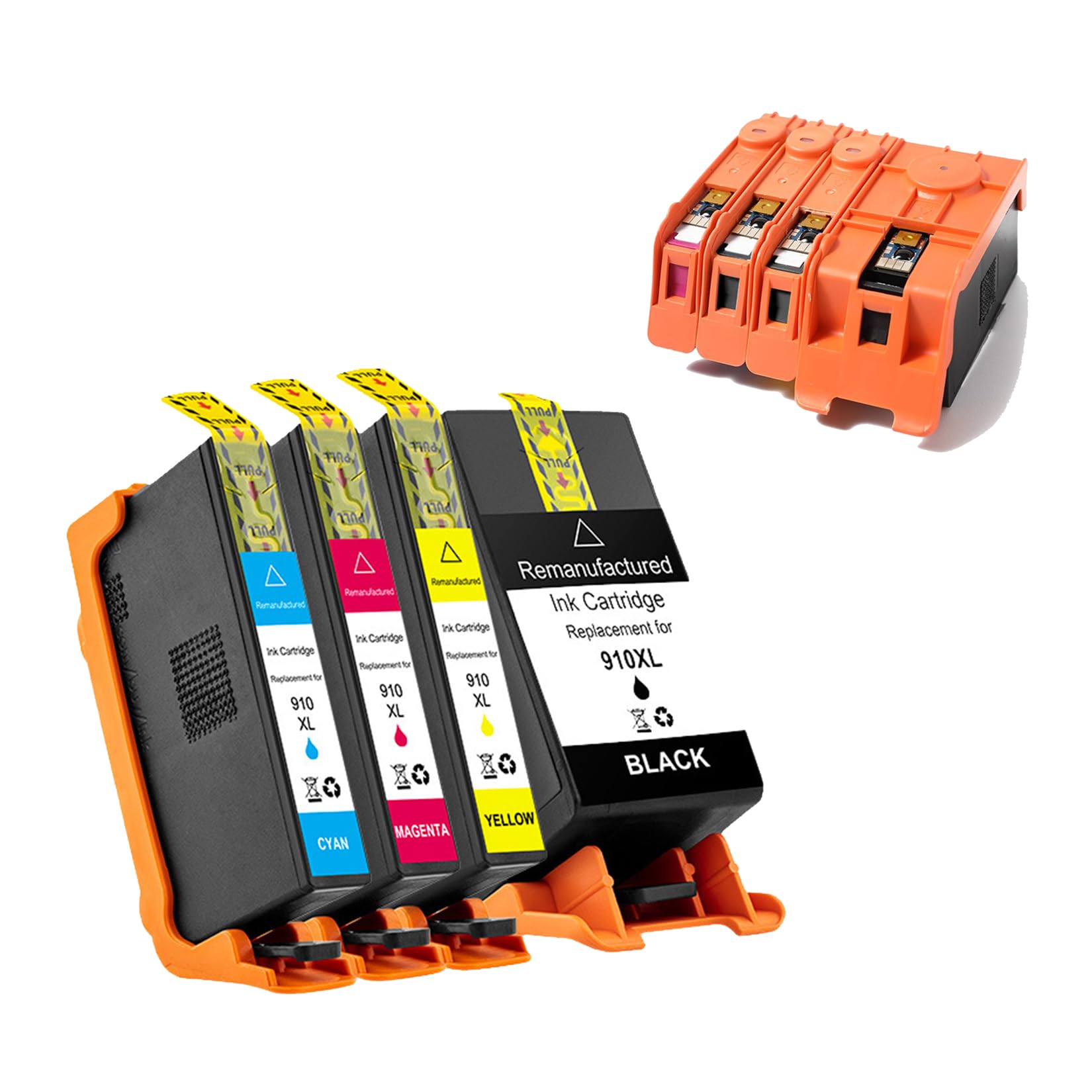 Confezione Combinata di Cartucce di Inchiostro Ad Alta capacità 910XL Compatibili con La Stampante per HP OfficeJet PRO 8020 8022 8024 8025 8028 8031 ​​8033 8034 8035 8025e,4 Colors-1 Set