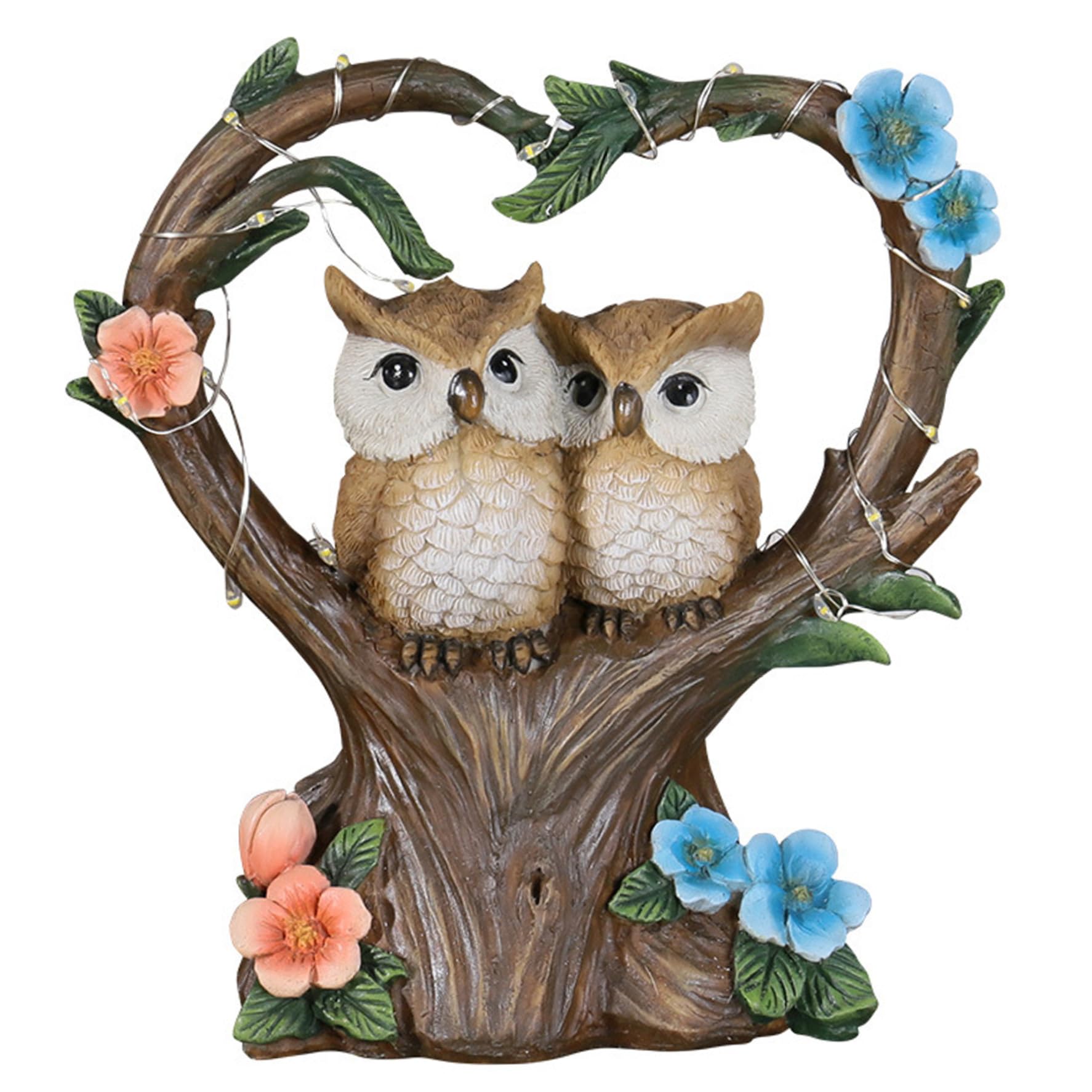 Perodlly Solar Owl, LED Light Up Owl Decor with Solar Panel Resin Outdoor Statues for Patio, Lawn, Yard, and Pathway Nighttime Ambiance.