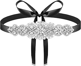 SUOSDEY Bridal Rhinestone Wedding Belt,Bridal Applique Sash Belt for Wedding or Party Prom Women