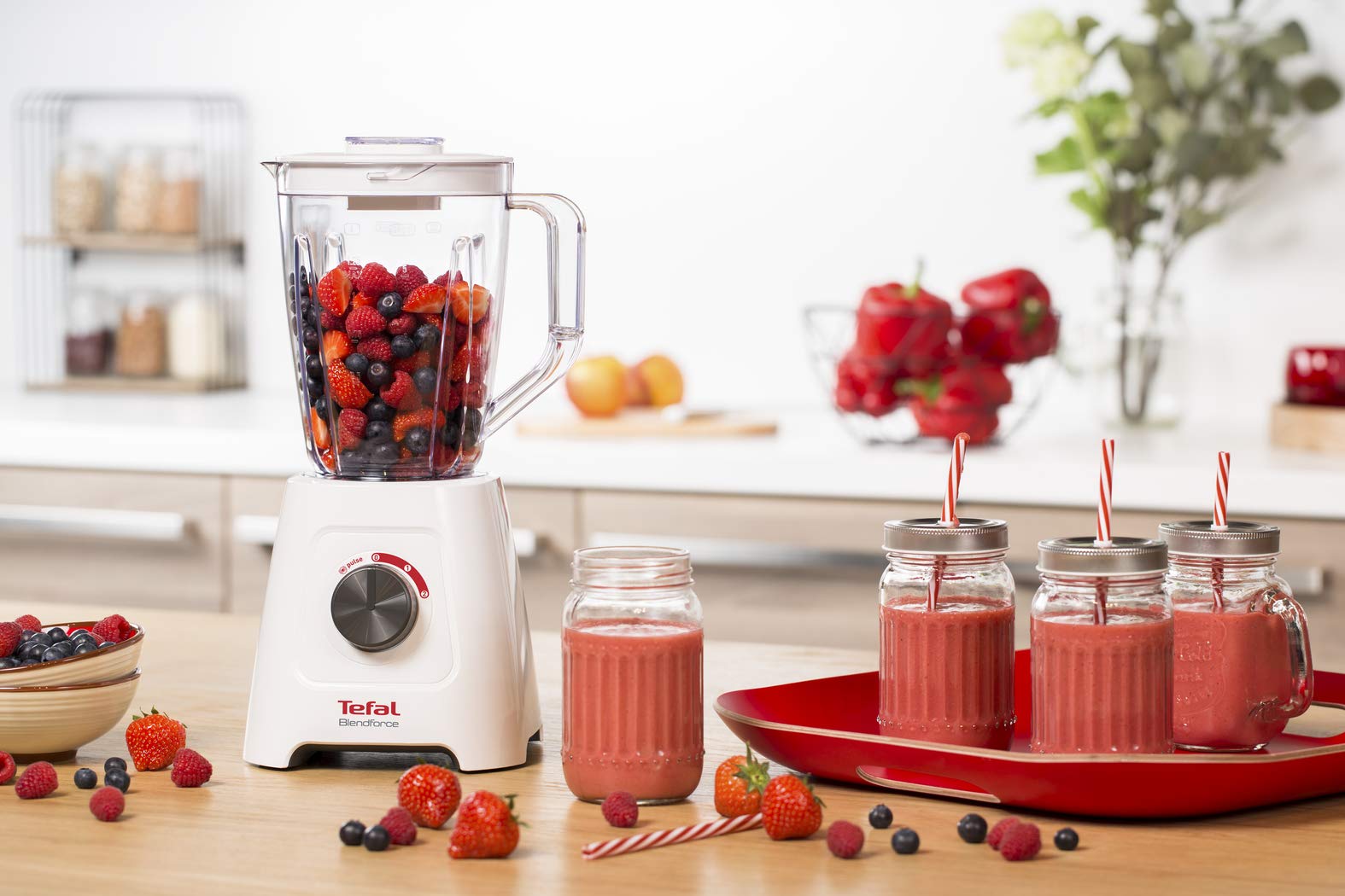 Tefal BlendForce II BL4201 Stabmixer, 1,25 l, 600 W, Weiß